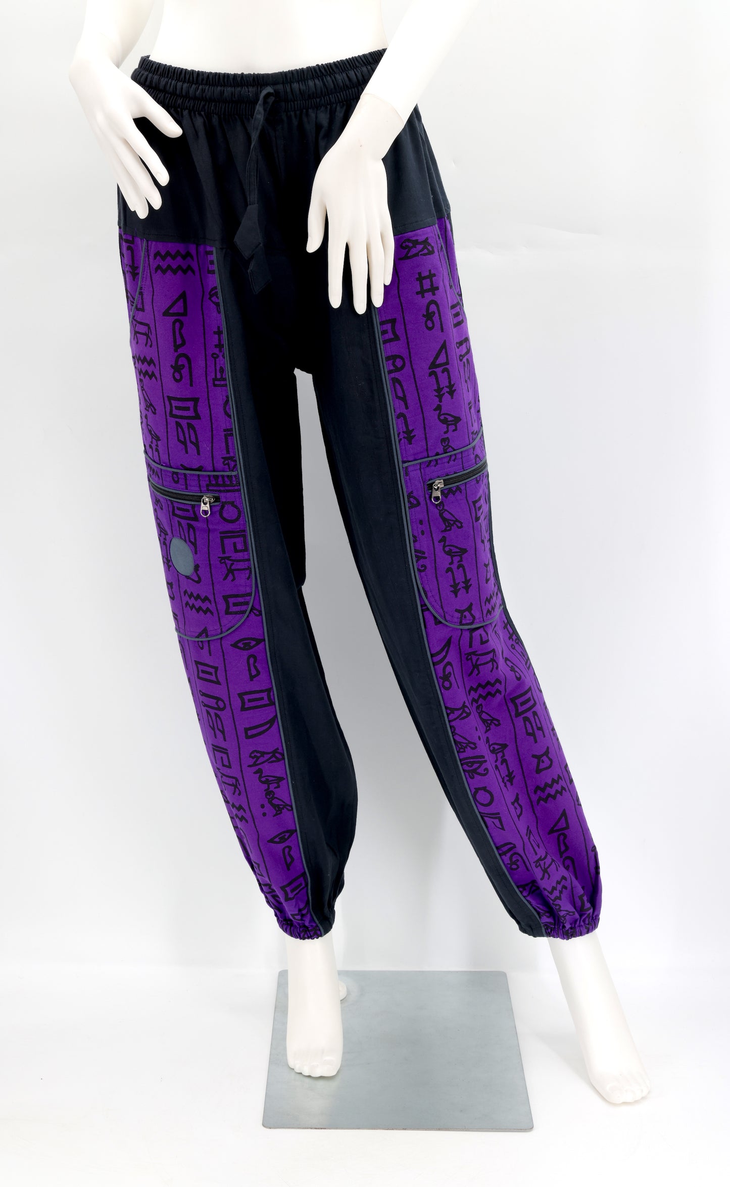 Cotton Hippie Handmade Harem Egyptian Hieroglyphics Print Bohemian Pants