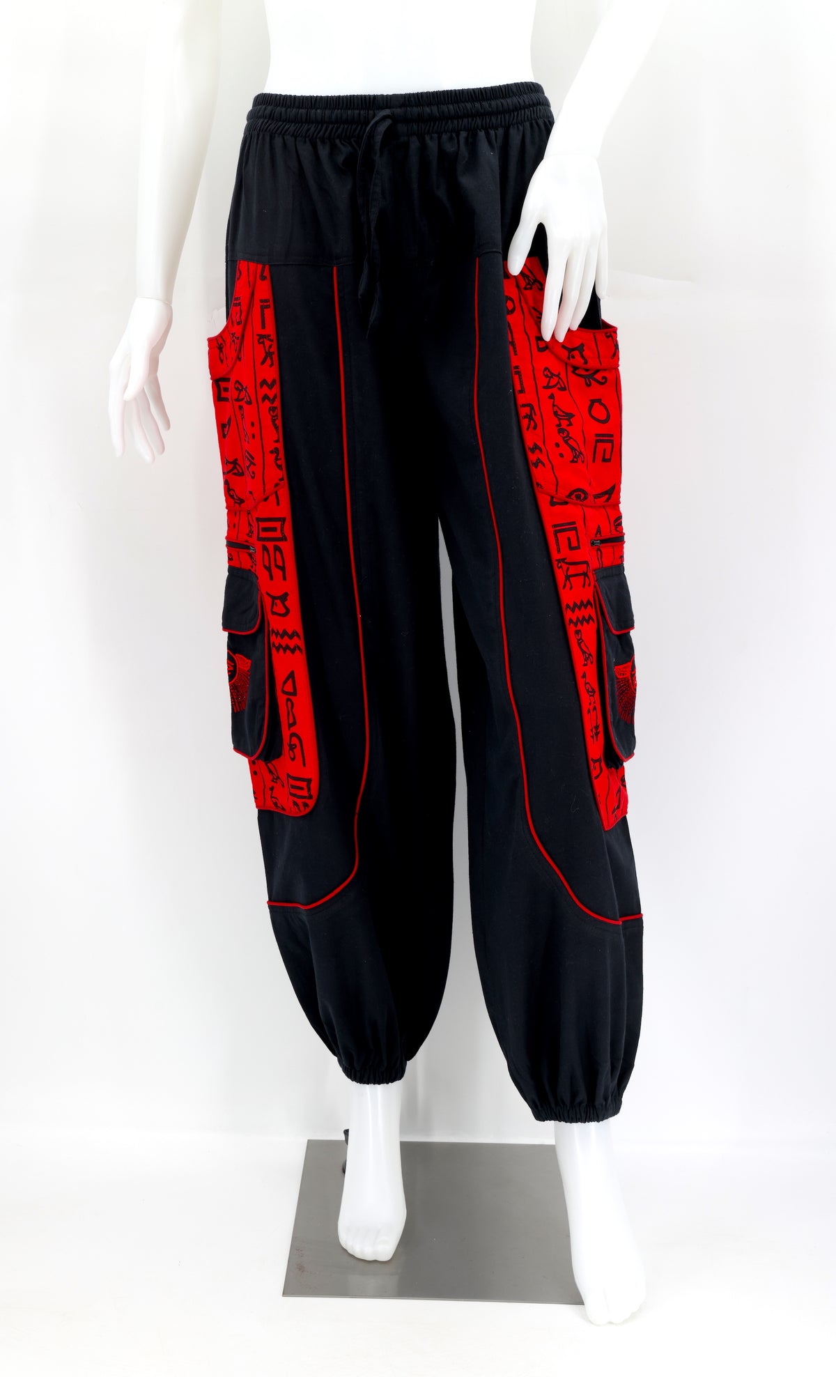 Eye of Horus & Hieroglyphics Pants | Egyptian Embroidered Harem Pants