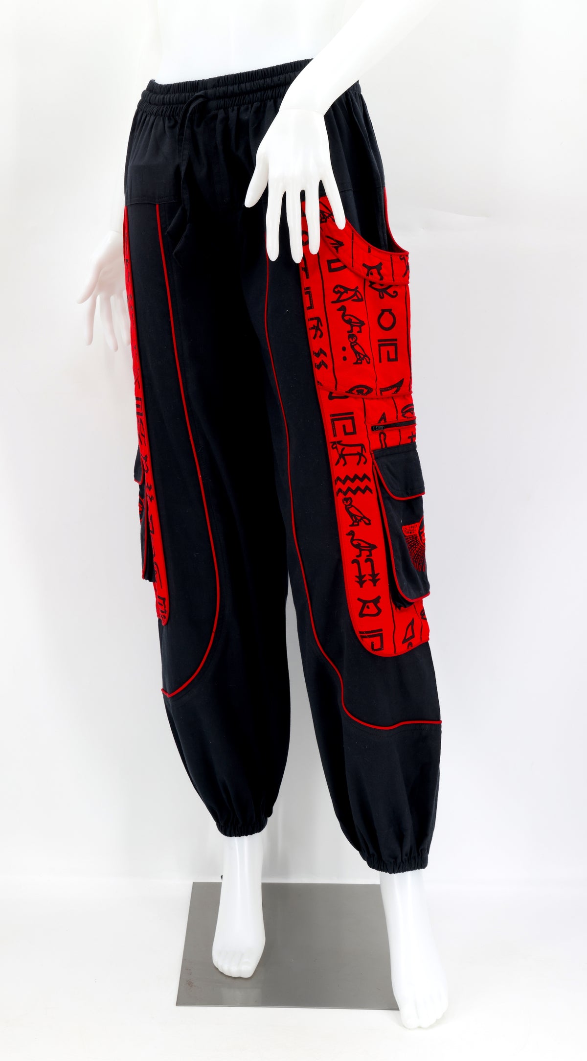 Eye of Horus & Hieroglyphics Pants | Egyptian Embroidered Harem Pants