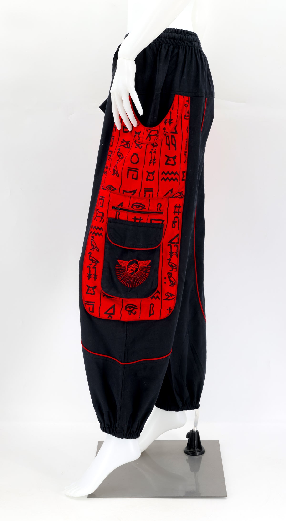 Eye of Horus & Hieroglyphics Pants | Egyptian Embroidered Harem Pants