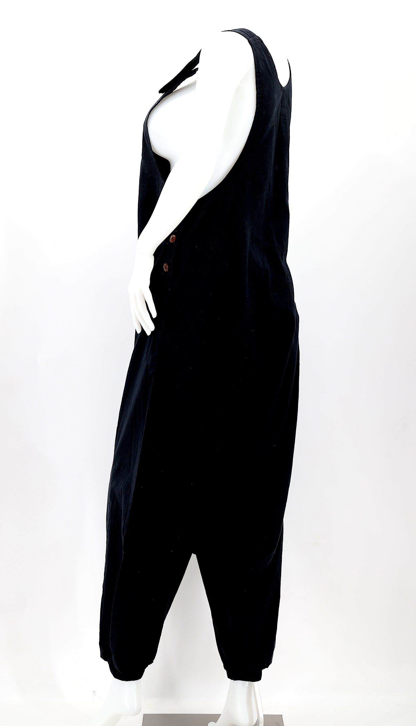 Cotton Hippie Handmade Solid Color Drop Down Bohemian Overalls