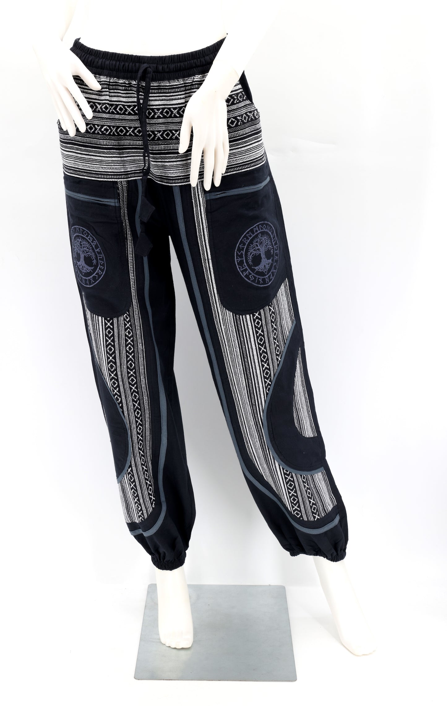 Cotton Hippie Handmade Harem Yggdrasil Embroidered Gheri Mix Bohemian Pants