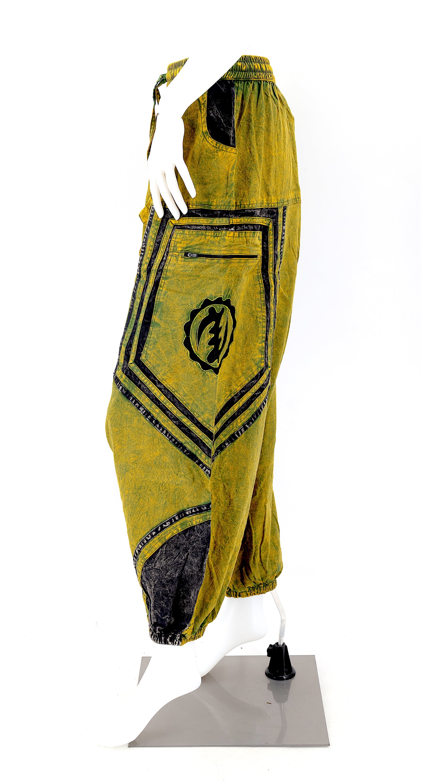 Cotton Hippie Handmade Harem Power of God & Flower of Life Embroidered Bohemian Pants