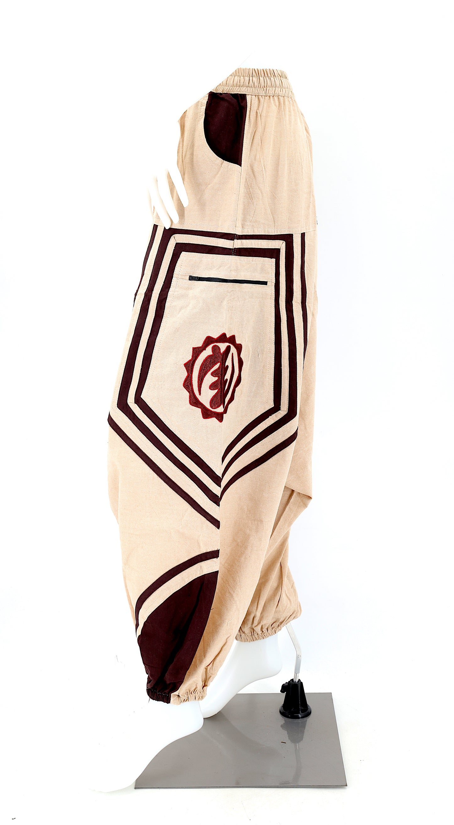 Cotton Hippie Handmade Harem Power of God & Flower of Life Embroidered Bohemian Pants