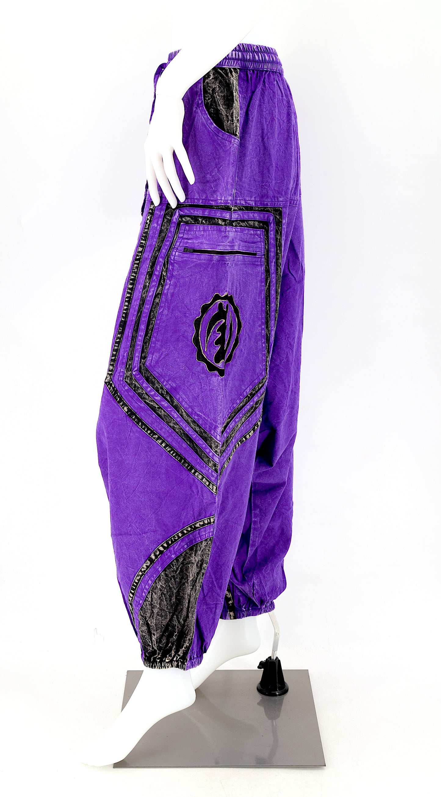 Cotton Hippie Handmade Harem Power of God & Flower of Life Embroidered Bohemian Pants