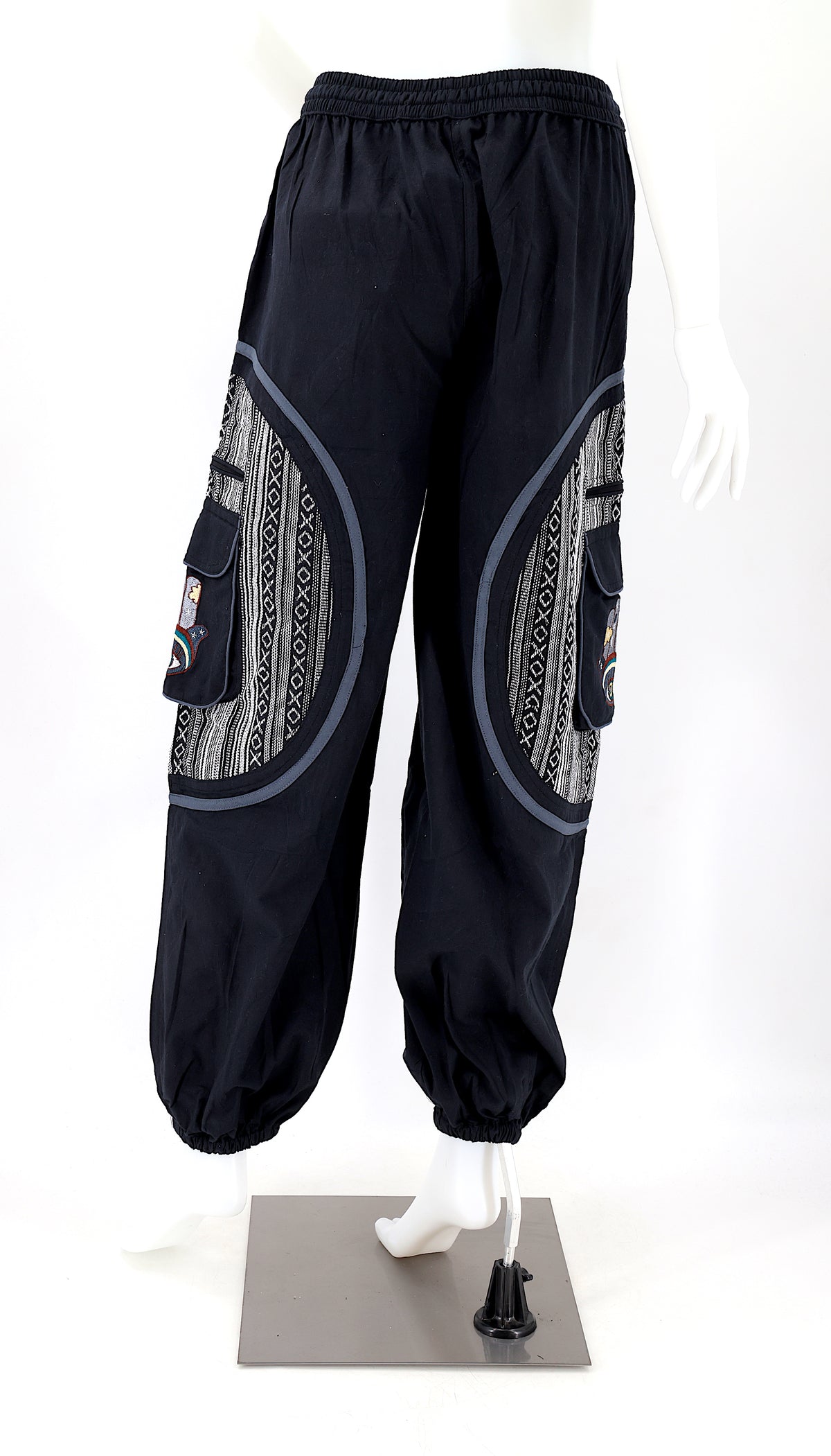 Bestickte Hamsa-Hand-Hose | Baumwollhose mit Schutzsymbol