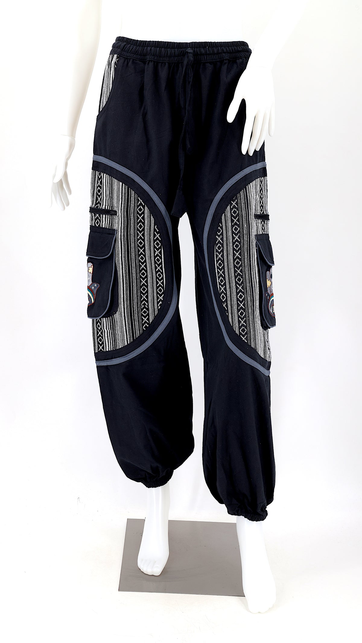Bestickte Hamsa-Hand-Hose | Baumwollhose mit Schutzsymbol