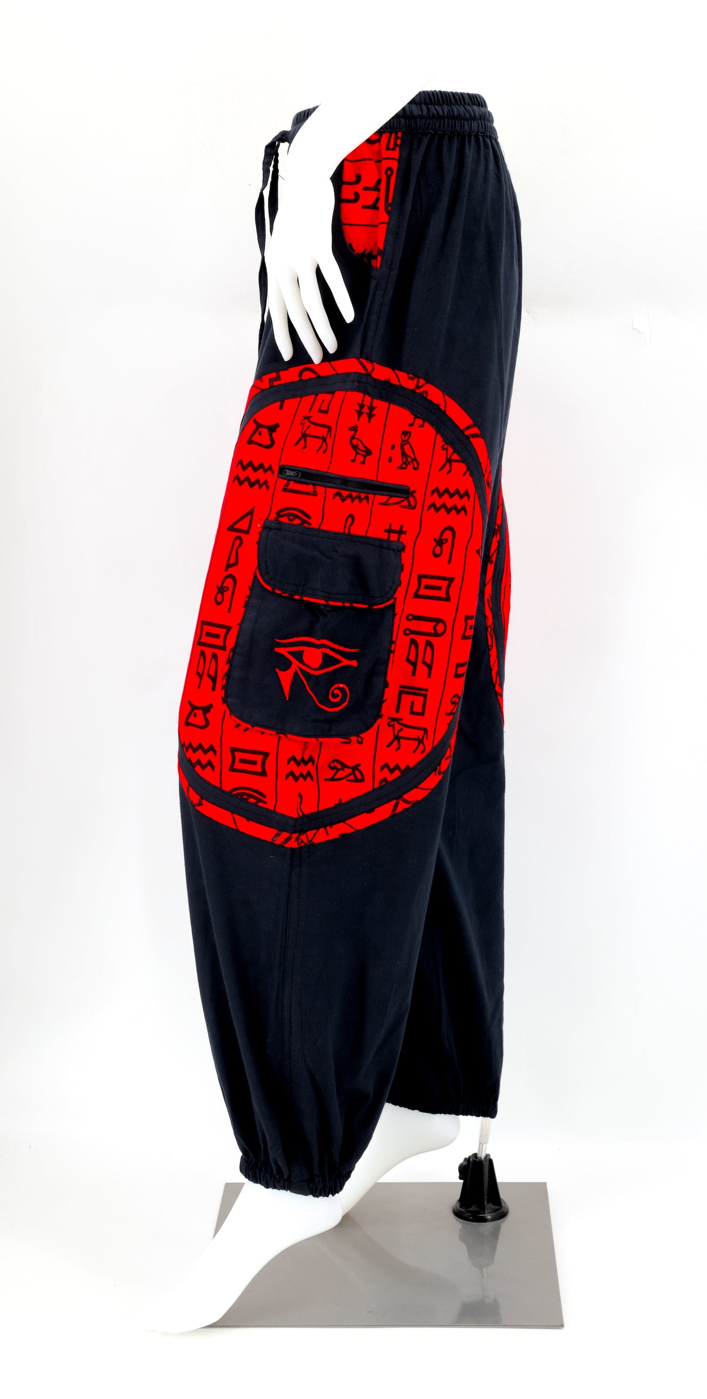 Cotton Hippie Handmade Harem Eye of Ra and Eye of Horus Embroidered Bohemian Pants