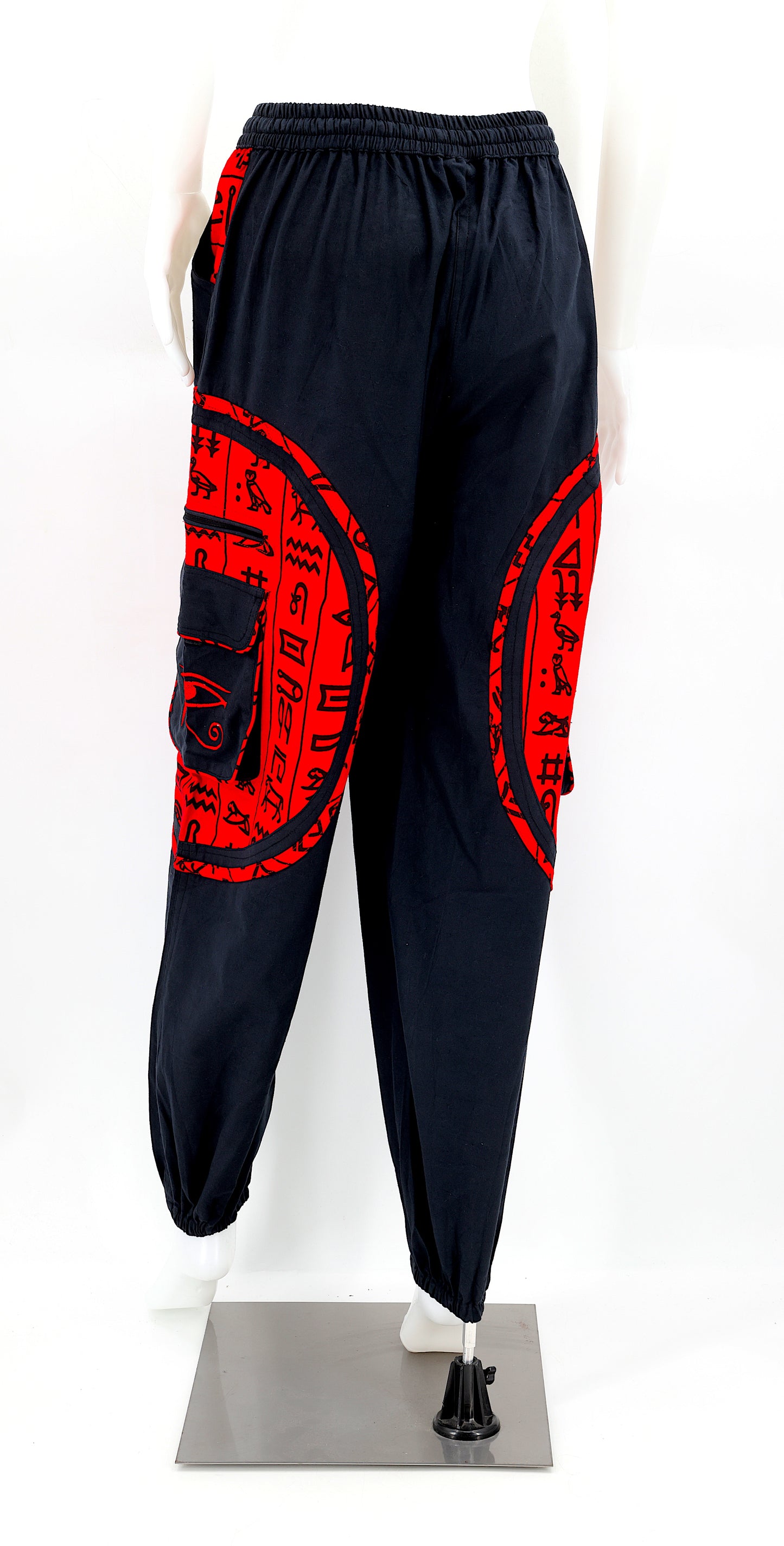 Cotton Hippie Handmade Harem Eye of Ra and Eye of Horus Embroidered Bohemian Pants
