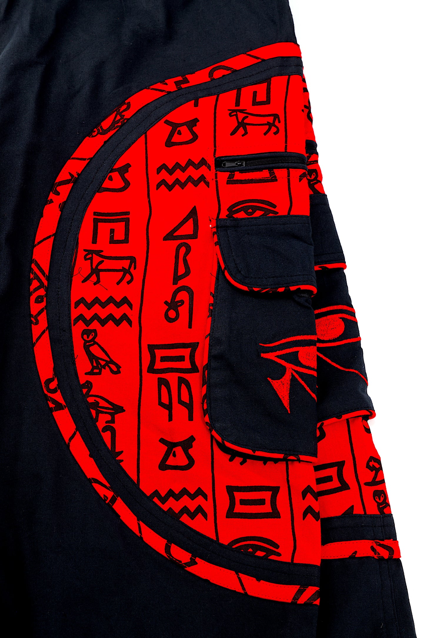 Cotton Hippie Handmade Harem Eye of Ra and Eye of Horus Embroidered Bohemian Pants