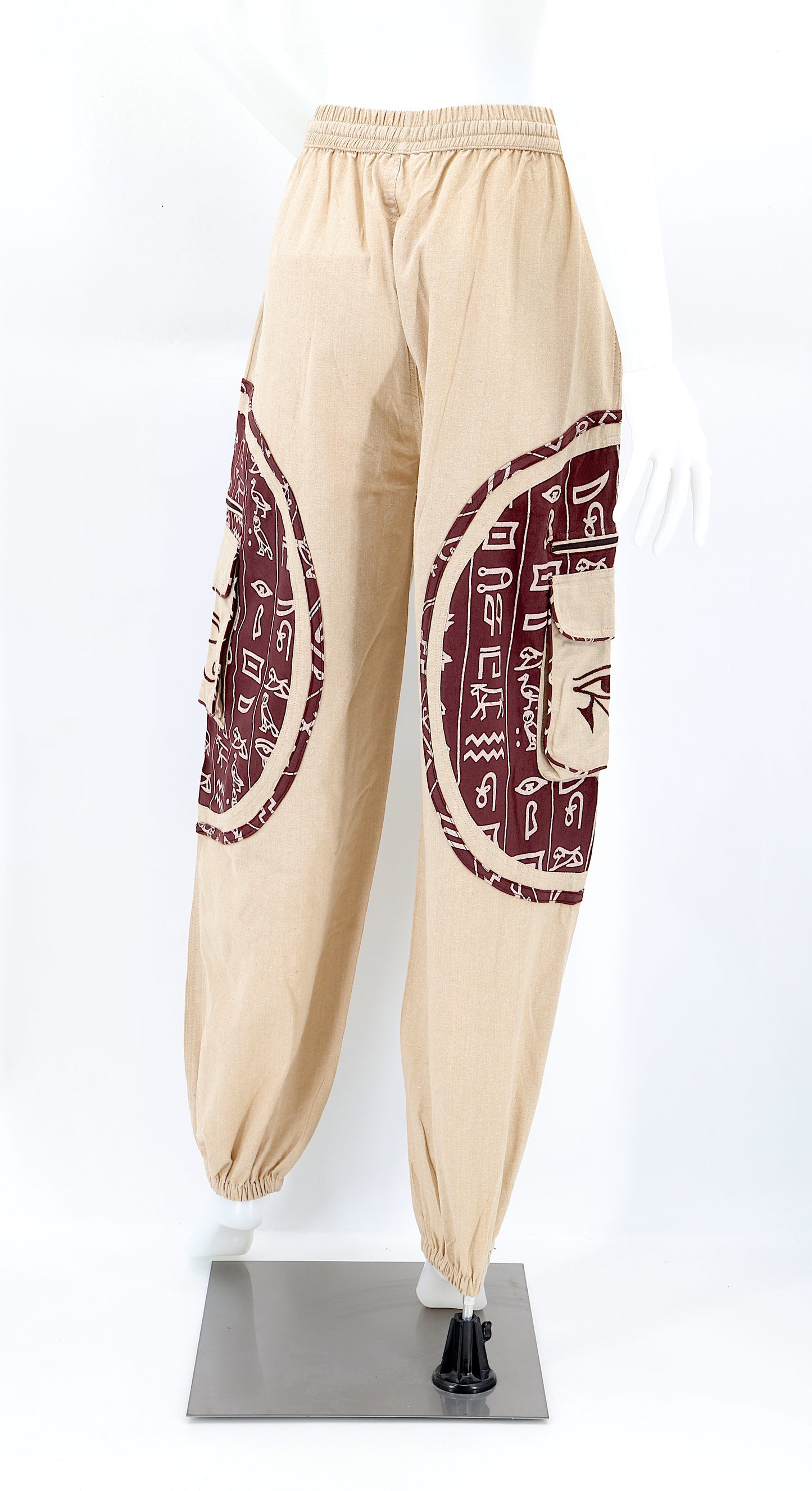 Cotton Hippie Handmade Harem Eye of Ra and Eye of Horus Embroidered Bohemian Pants