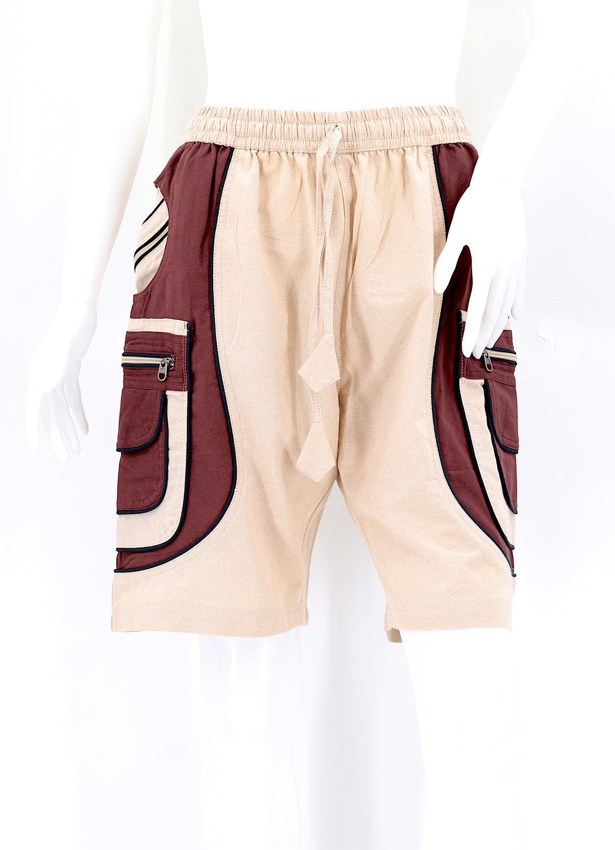 Bestickte Baumwollshorts „Blume des Lebens“
