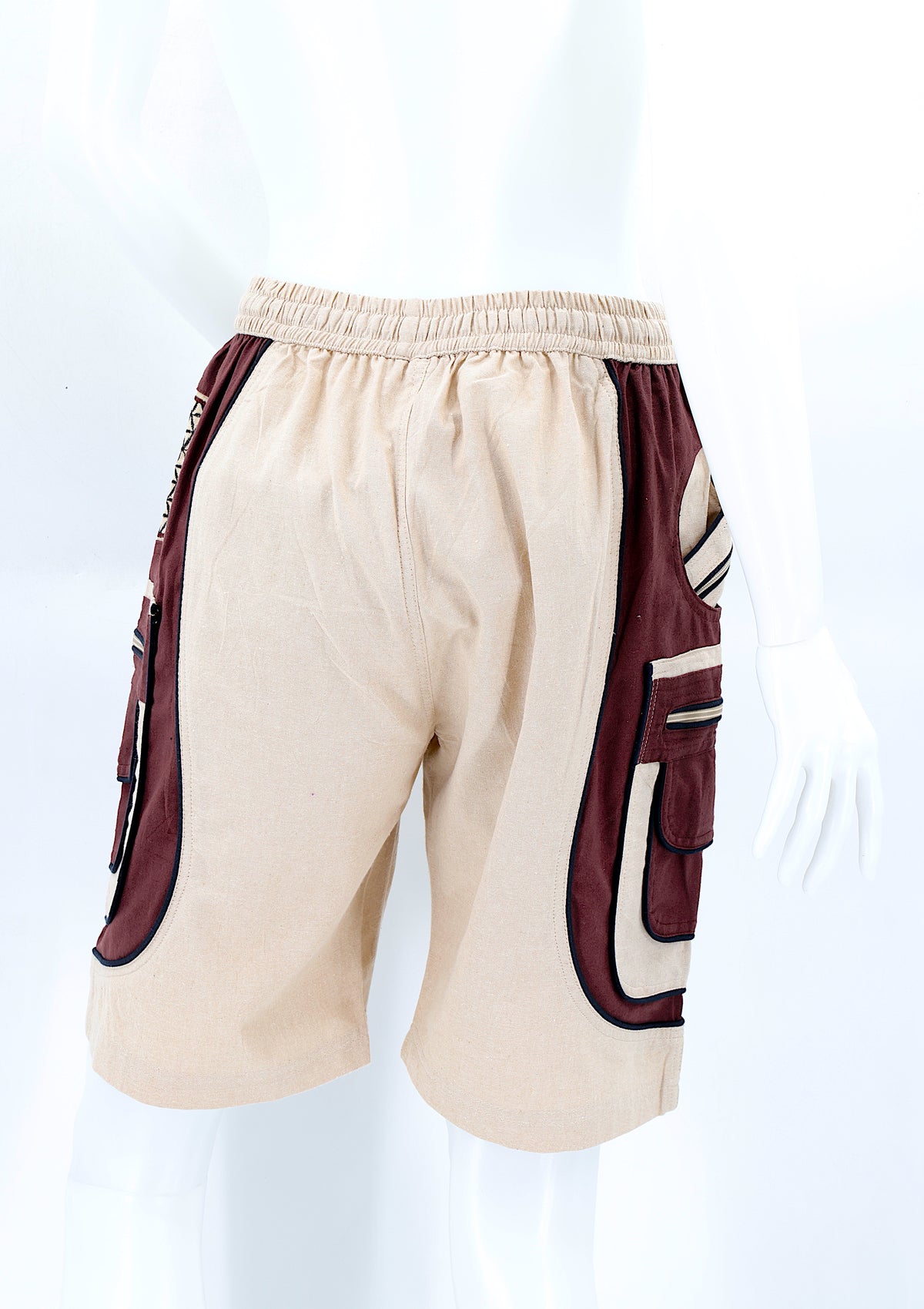 Bestickte Baumwollshorts „Blume des Lebens“