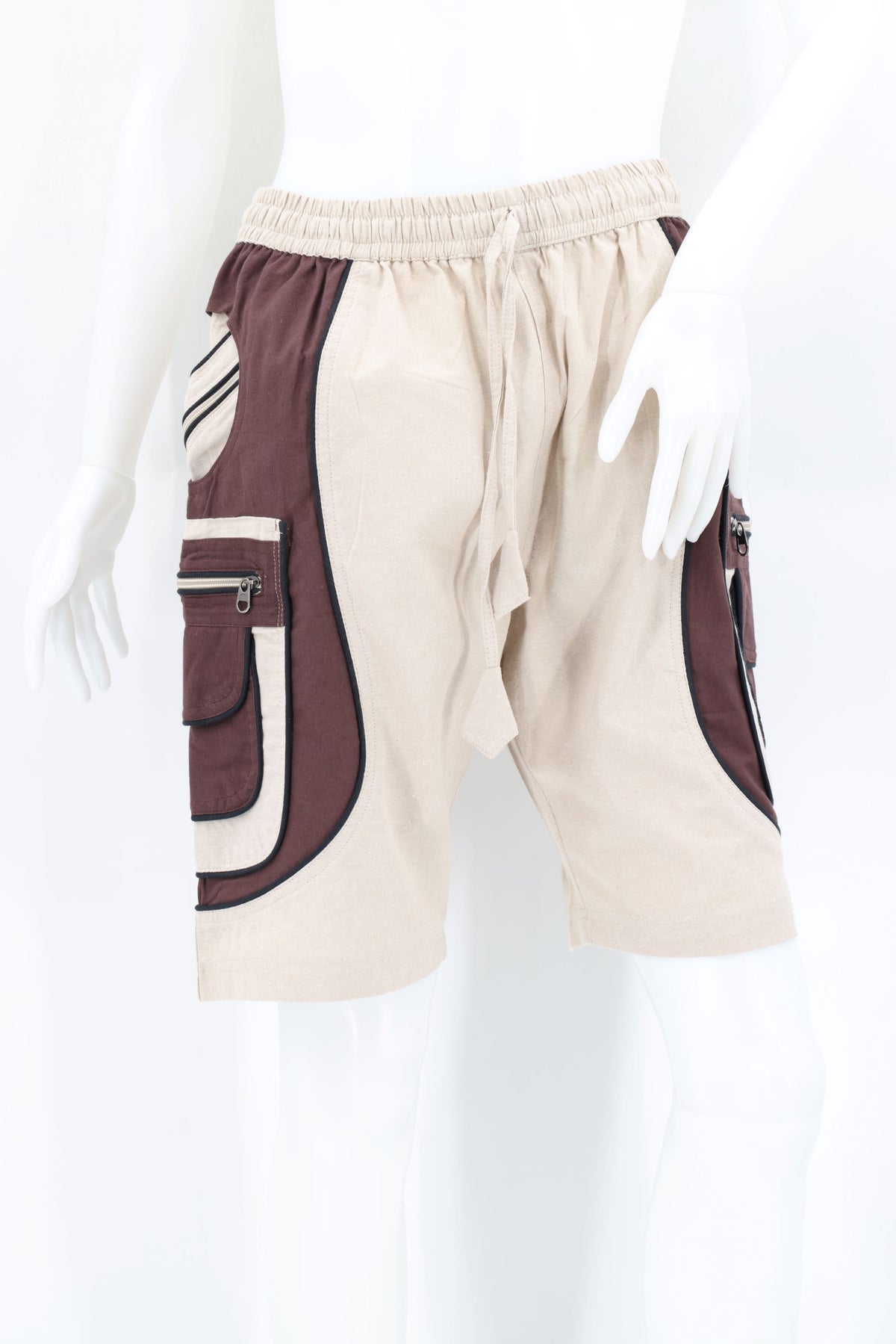 Bestickte Baumwollshorts „Blume des Lebens“