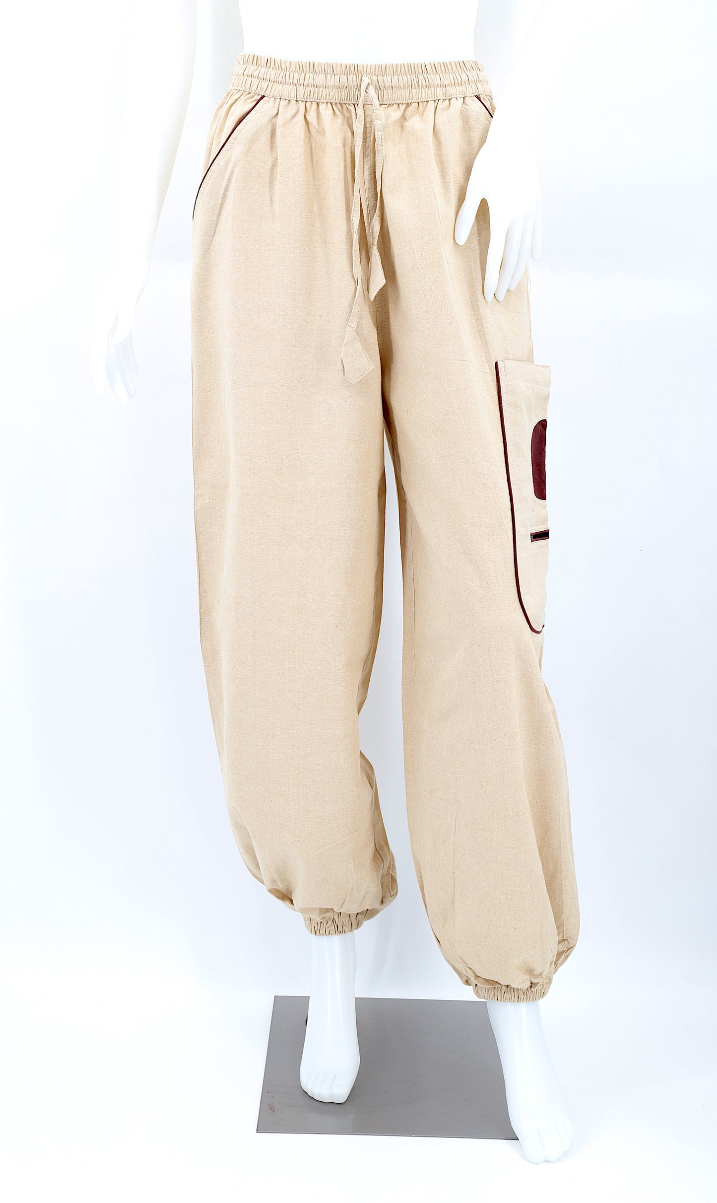 Cotton Hippie Handmade Solid Color Plain Bohemian Pants