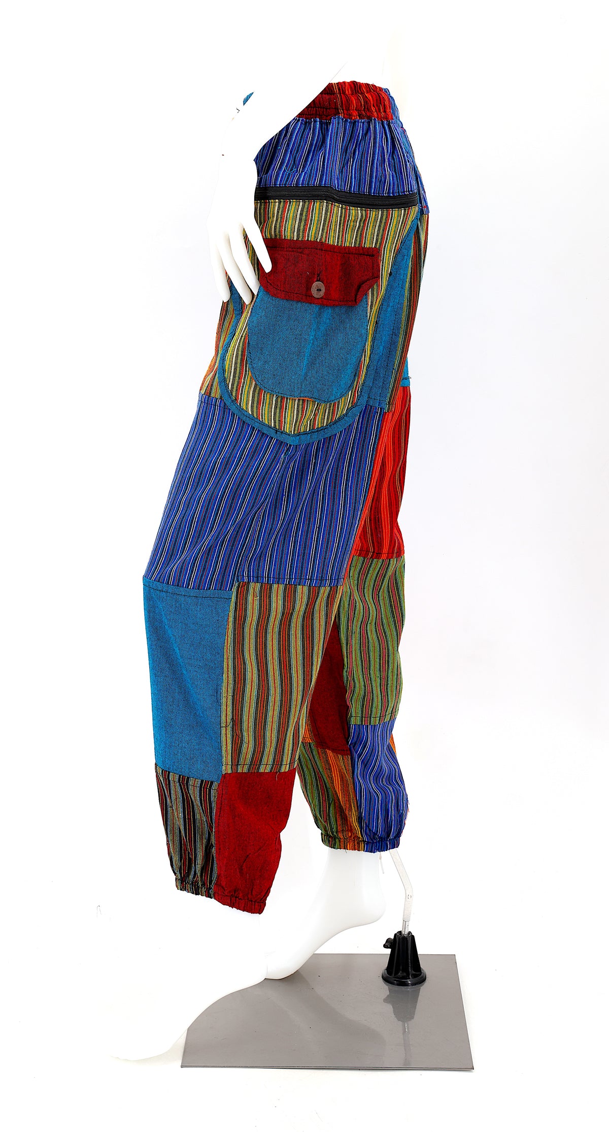 Klassische Patchwork-Baumwoll-Haremshosen | Traditionelle Freigeist-Hosen