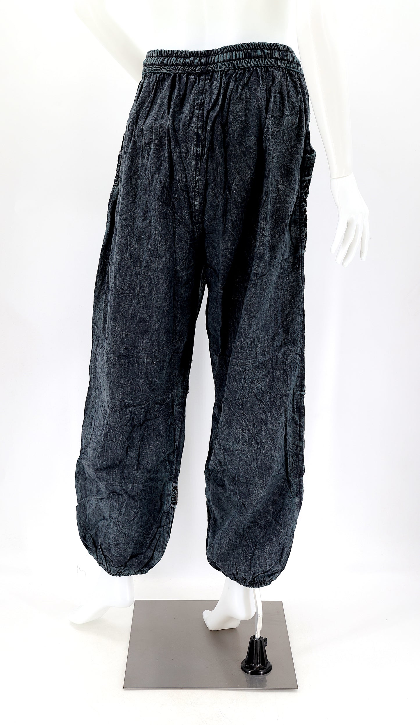 Pantalon sarouel en coton vintage délavé | Style bohème usé