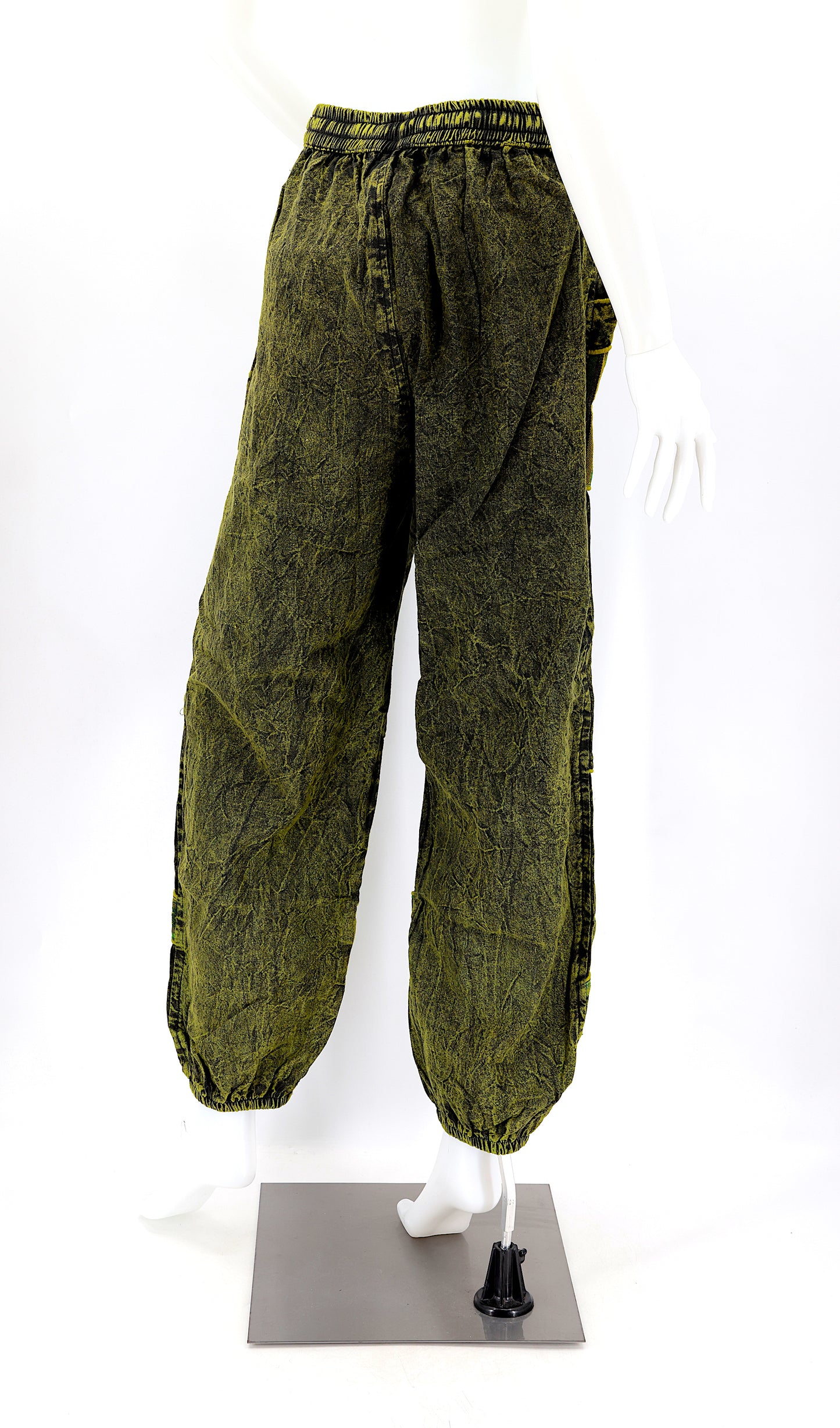 Pantalon sarouel en coton vintage délavé | Style bohème usé