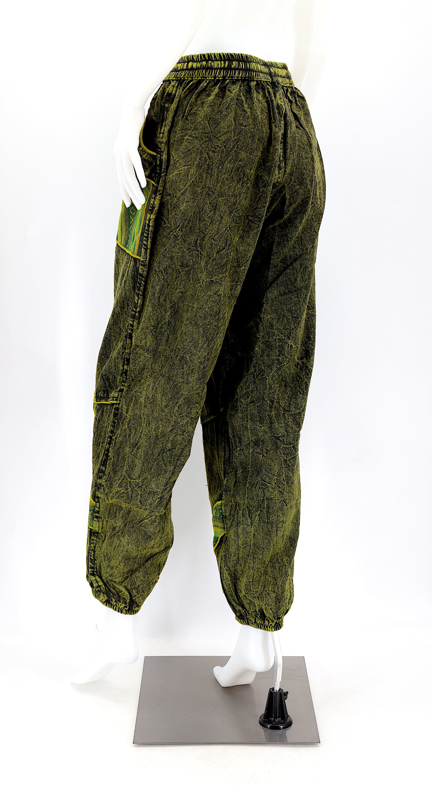 Pantalon sarouel en coton vintage délavé | Style bohème usé