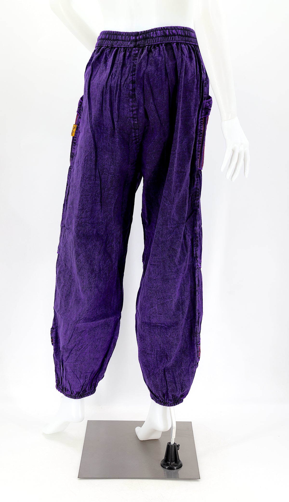 Pantalon sarouel en coton vintage délavé | Style bohème usé