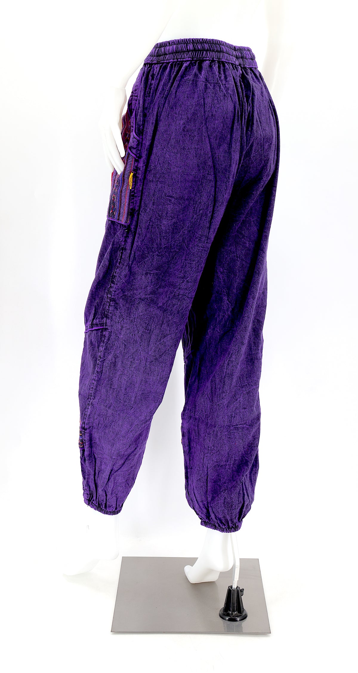 Pantalon sarouel en coton vintage délavé | Style bohème usé