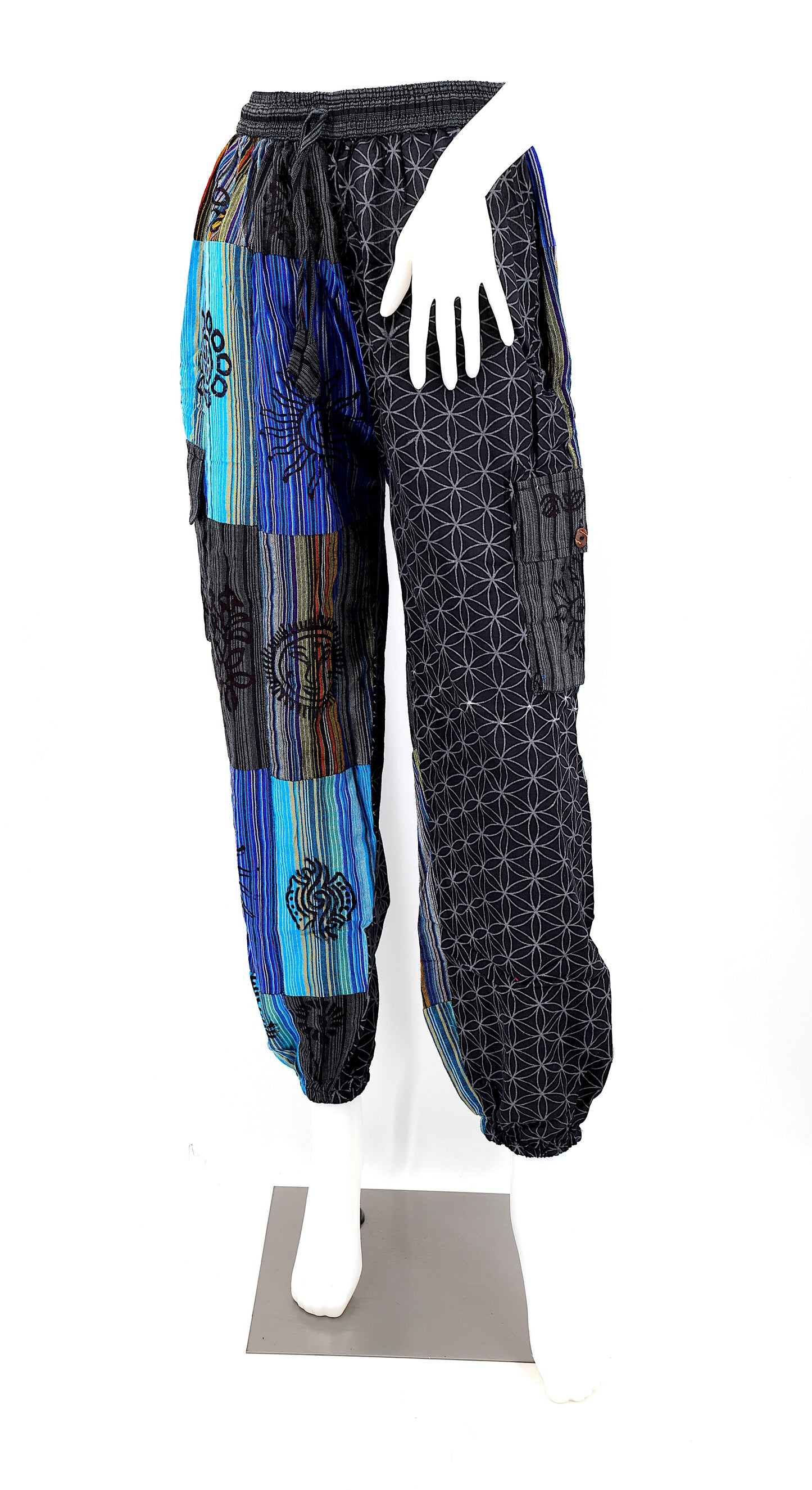 Flower of Life Harem Pants | Sacred Geometry Patchwork Pants
