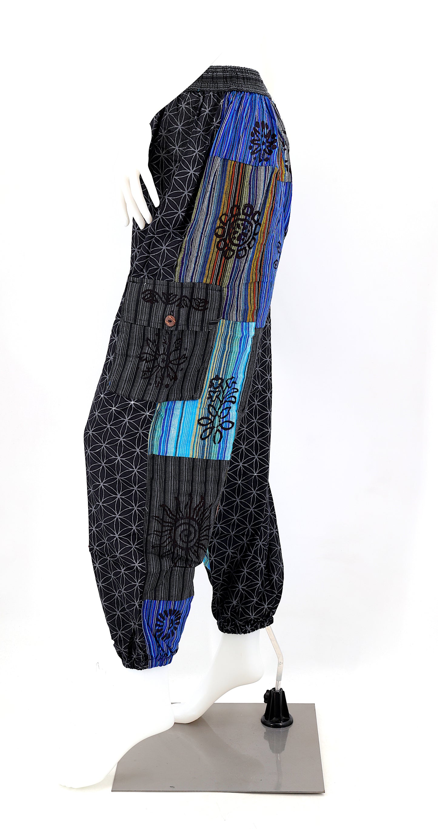 Flower of Life Harem Pants | Sacred Geometry Patchwork Pants