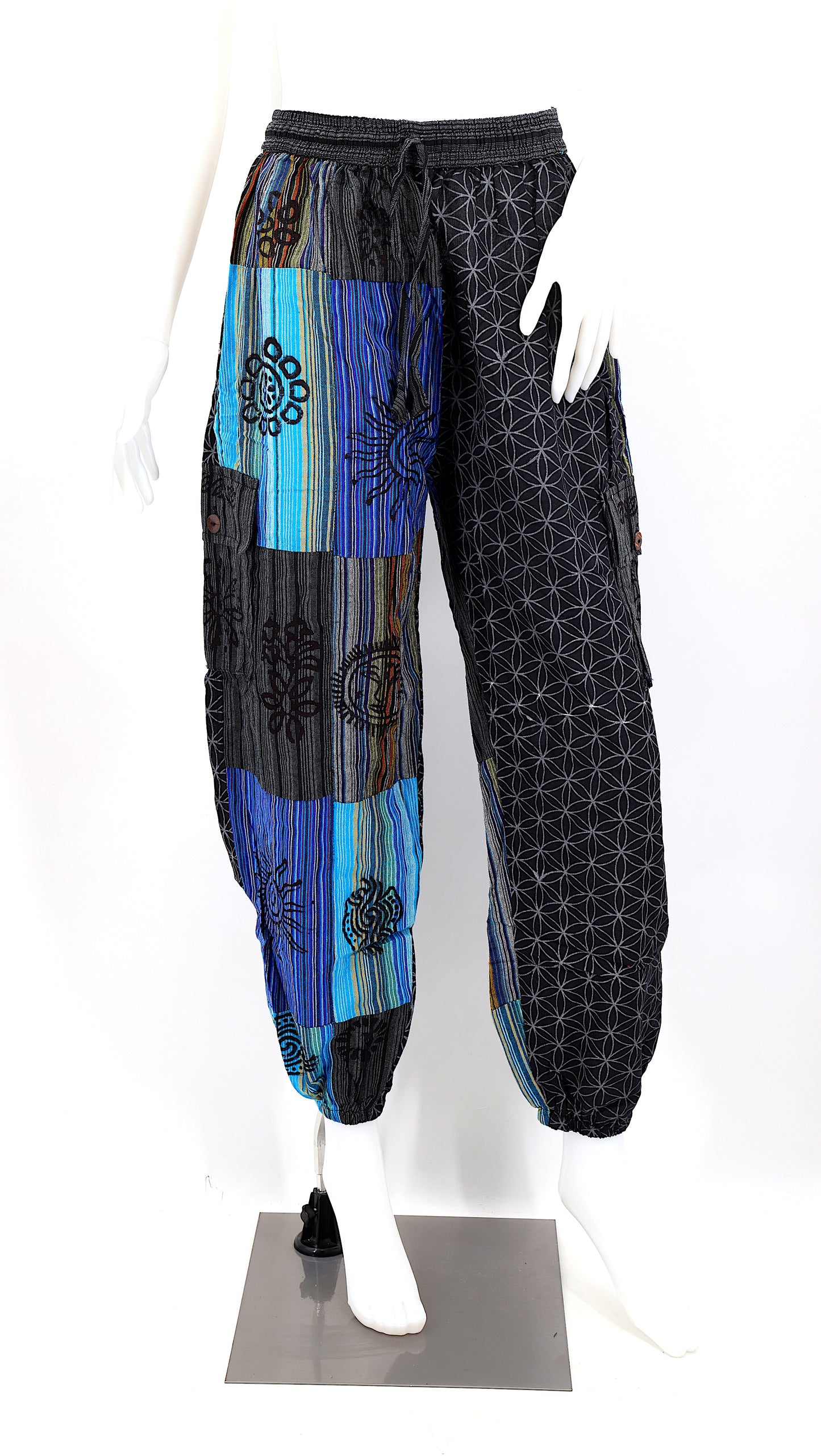 Flower of Life Harem Pants | Sacred Geometry Patchwork Pants
