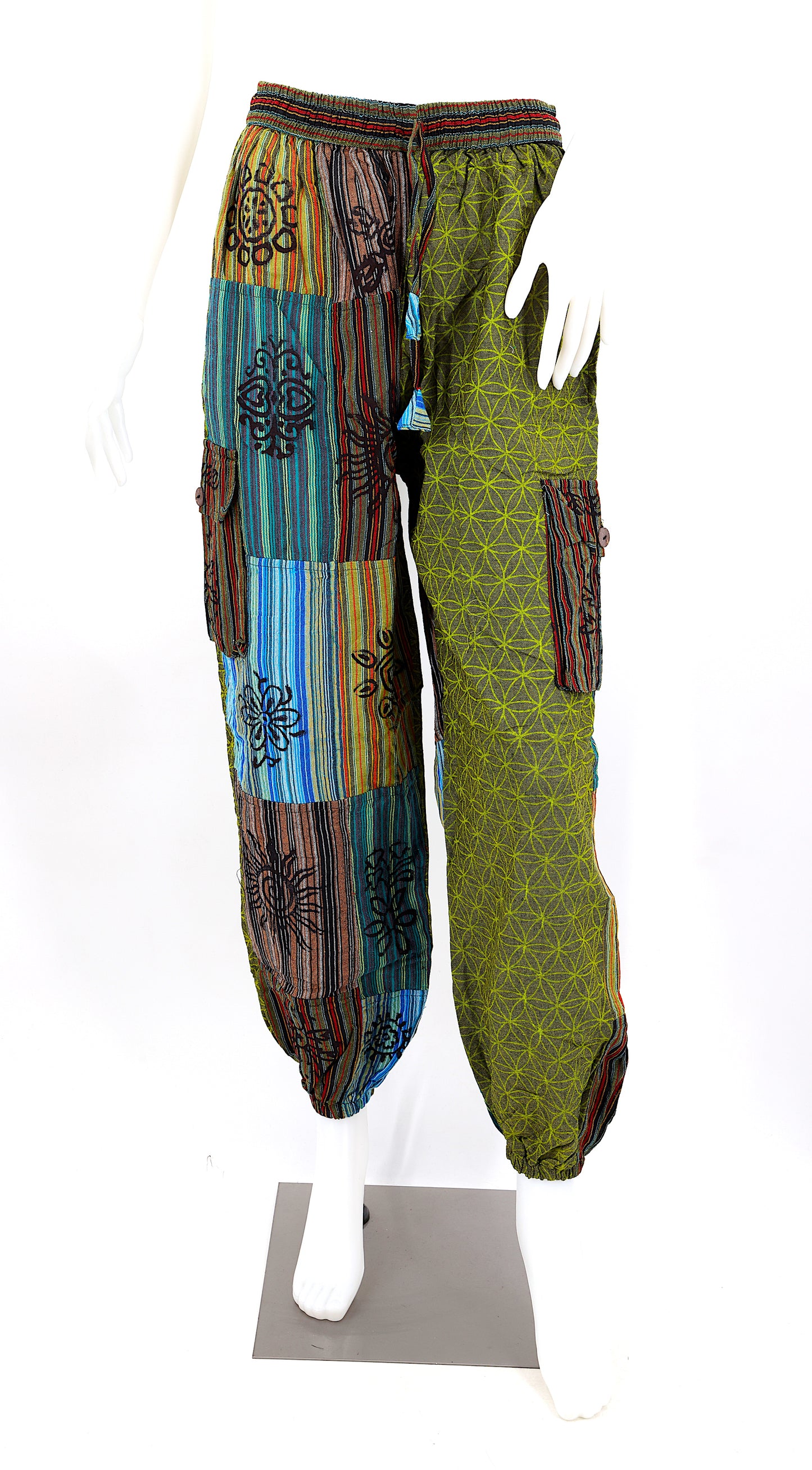 Flower of Life Harem Pants | Sacred Geometry Patchwork Pants