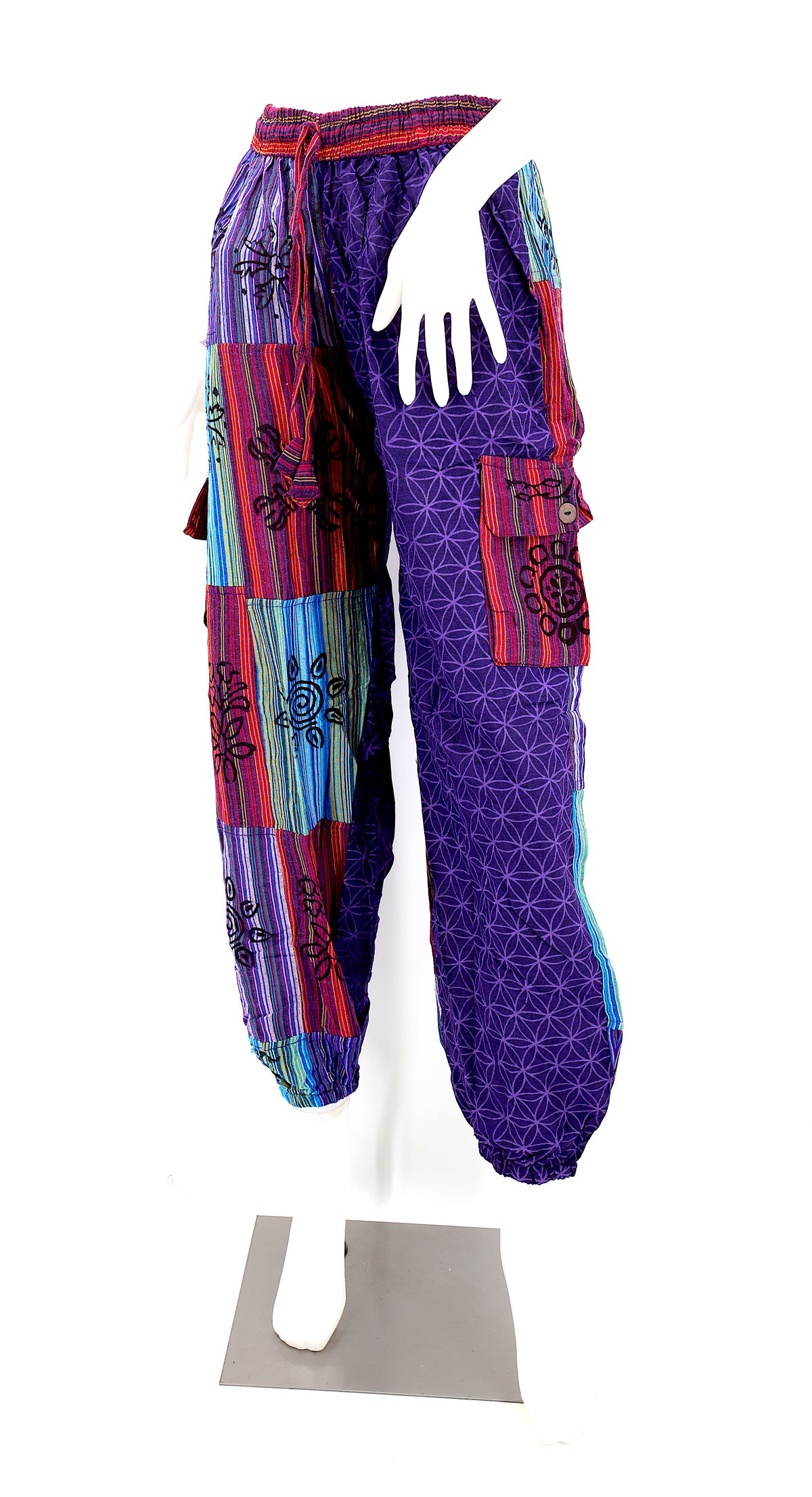 Flower of Life Harem Pants | Sacred Geometry Patchwork Pants