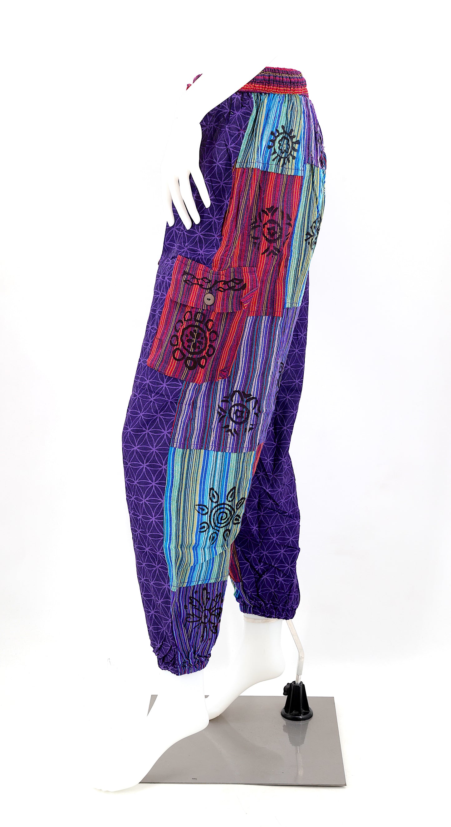 Flower of Life Harem Pants | Sacred Geometry Patchwork Pants