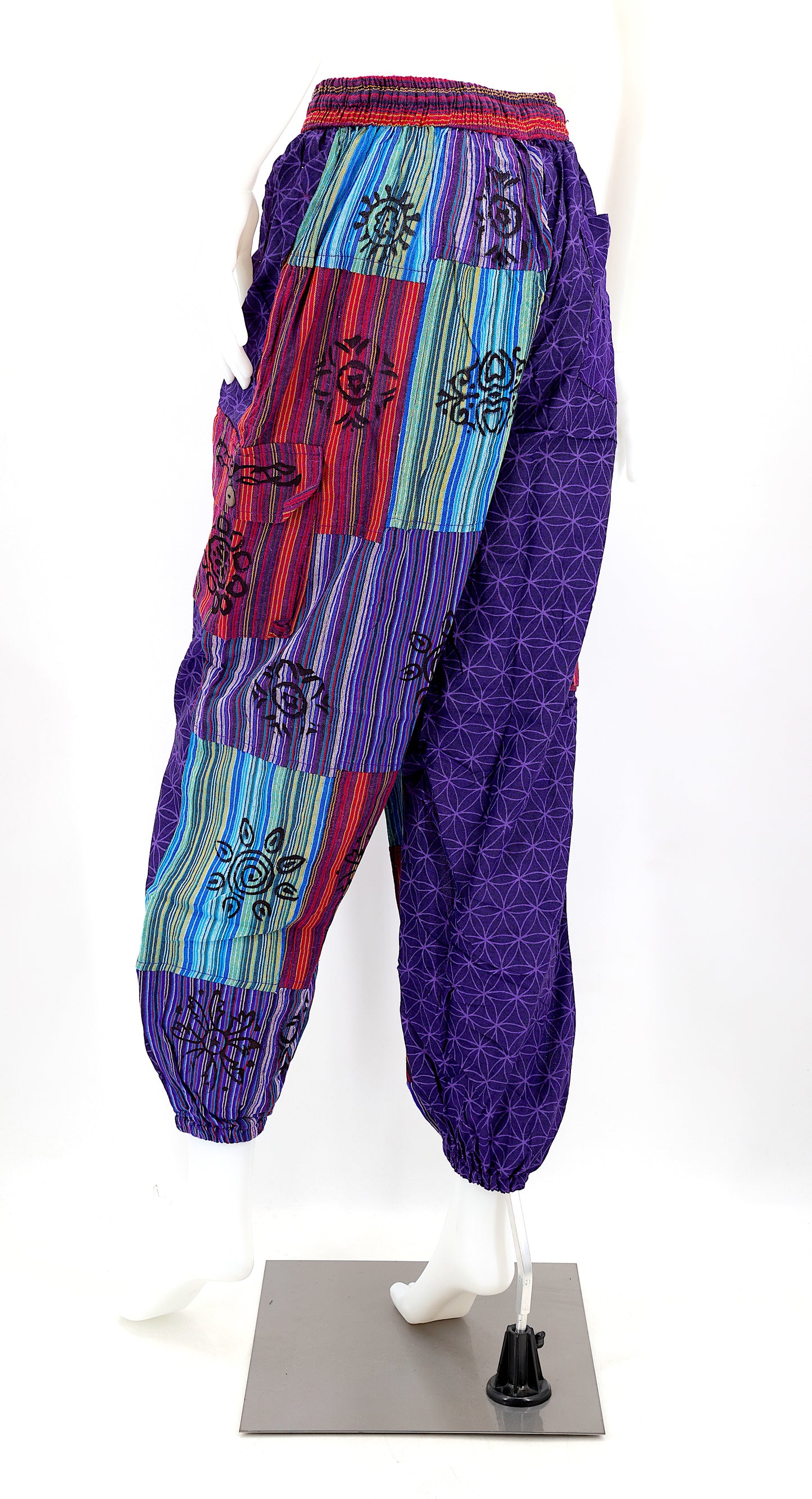 Flower of Life Harem Pants | Sacred Geometry Patchwork Pants