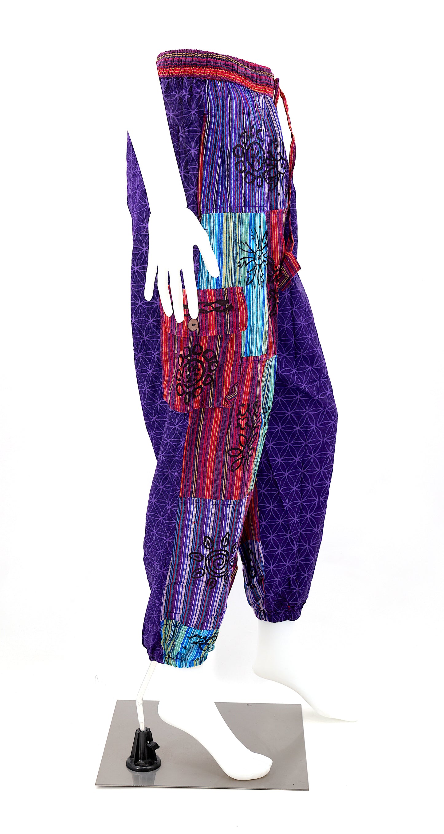 Flower of Life Harem Pants | Sacred Geometry Patchwork Pants