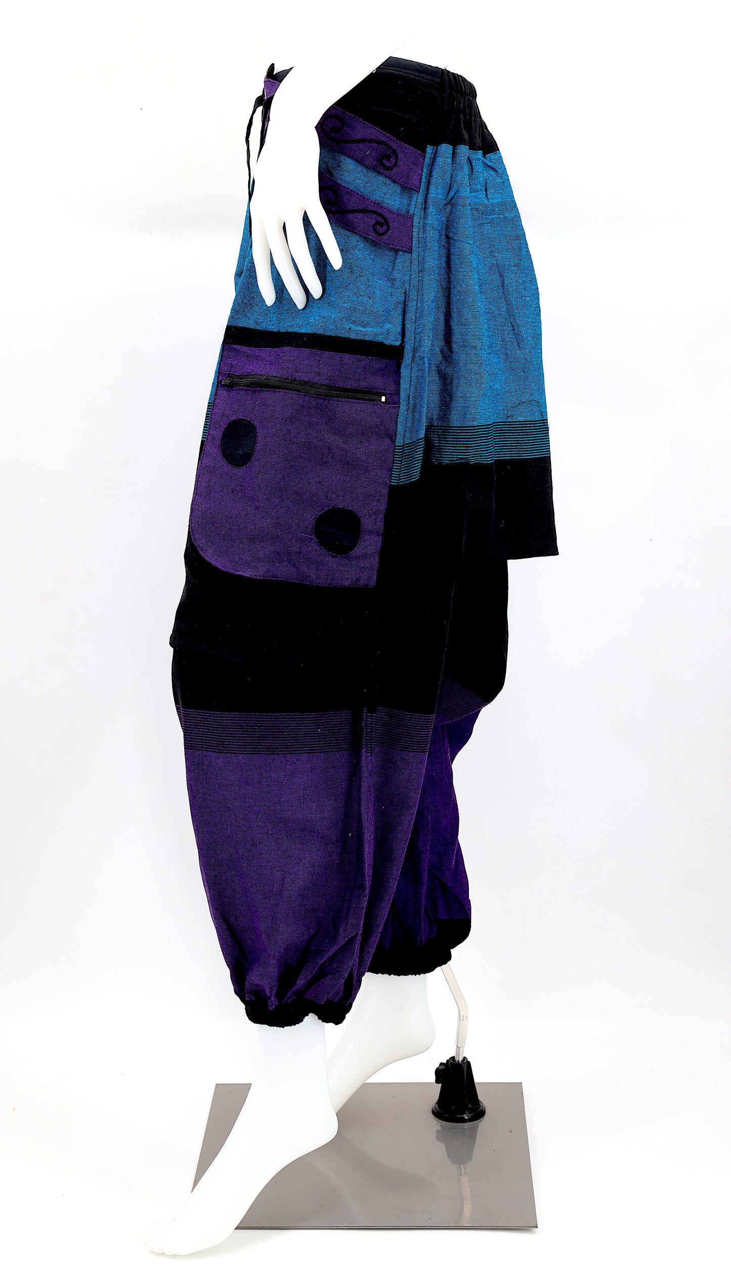 OM Embroidered Multicolor Harem Pants | Spiritual Symbol Pants