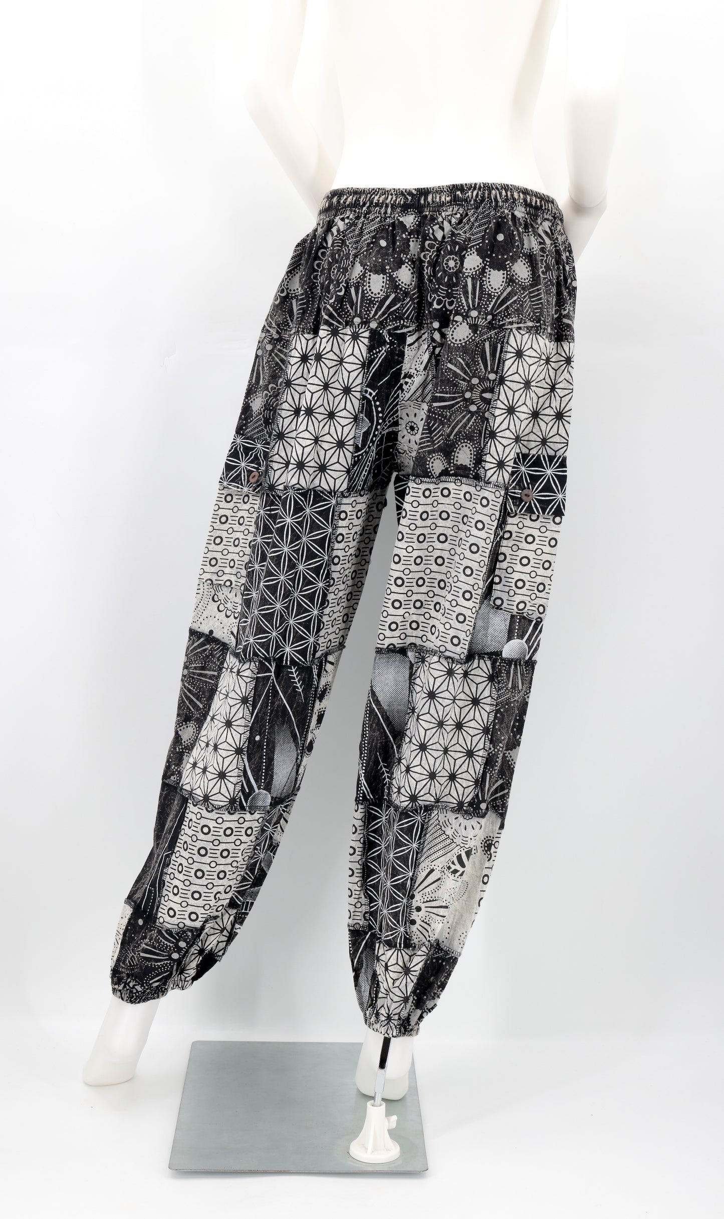 Cotton Hippie Harem Handmade Geometric Pattern Cargo Bohemian Pants
