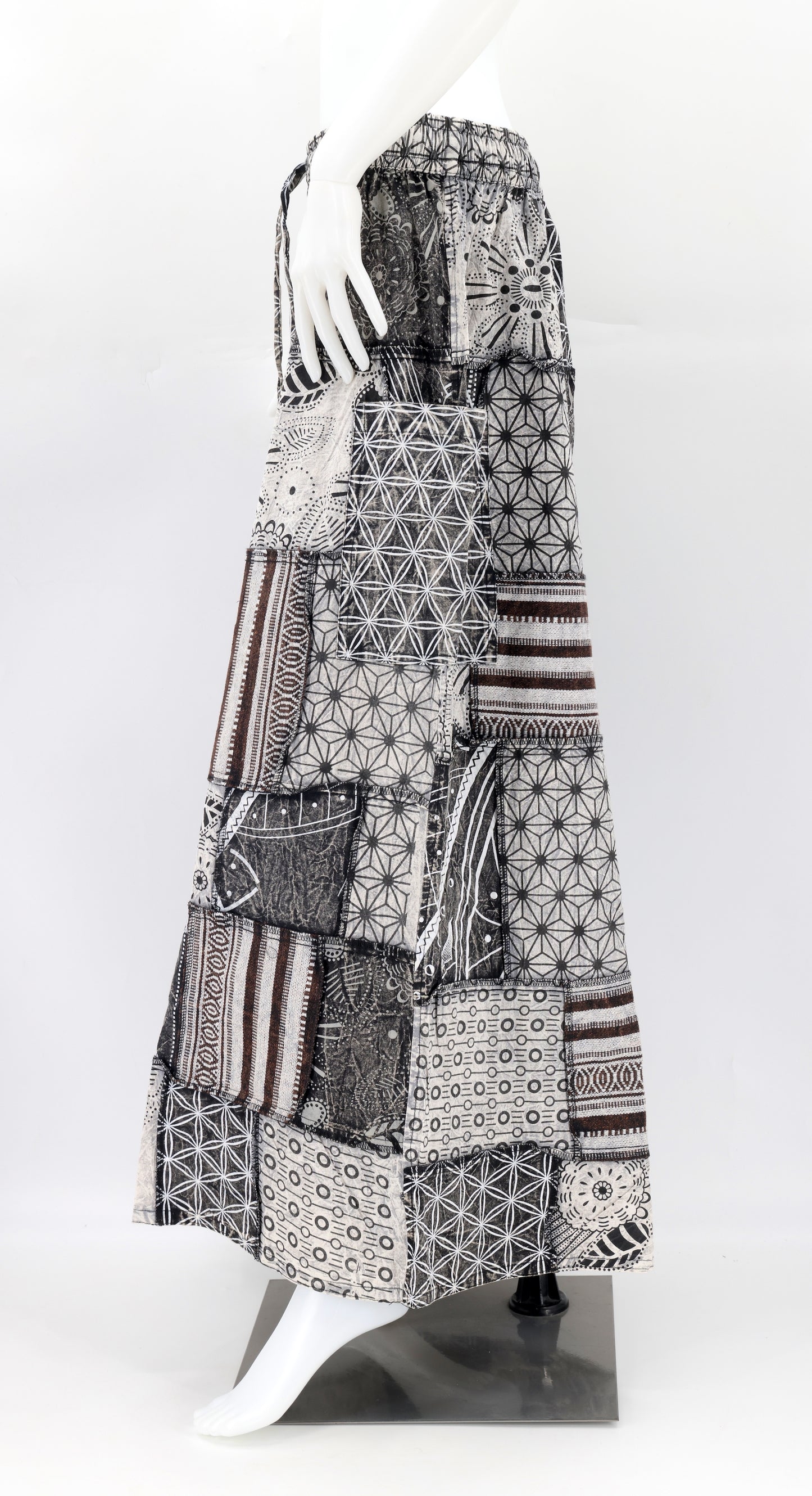 Cotton Hippie Handmade Harem Geometric Patterned Patchwork Wide Leg Bohemian Pants