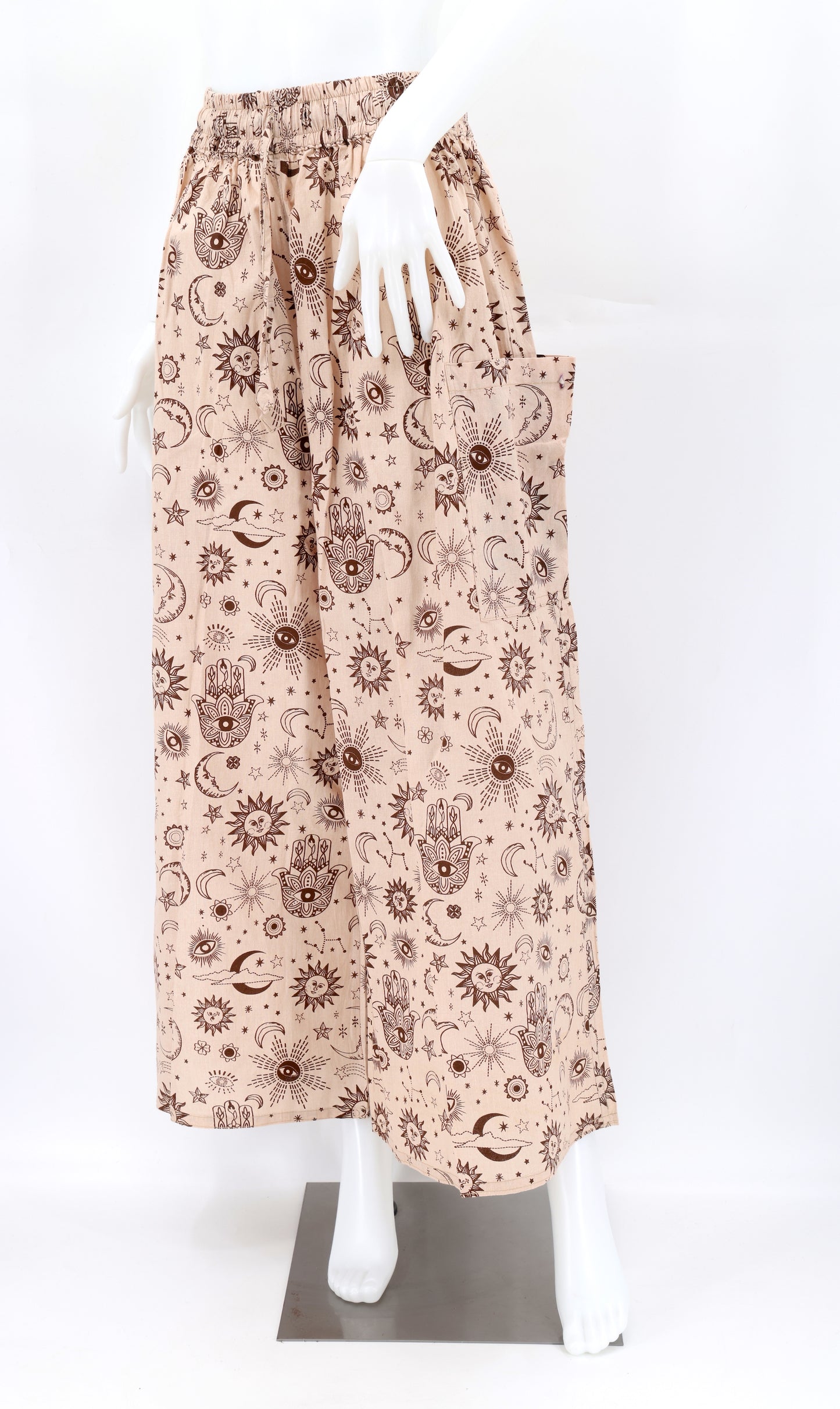 Cotton Hippie Handmade Harem Celestial Print Wide Leg Bohemian Pants