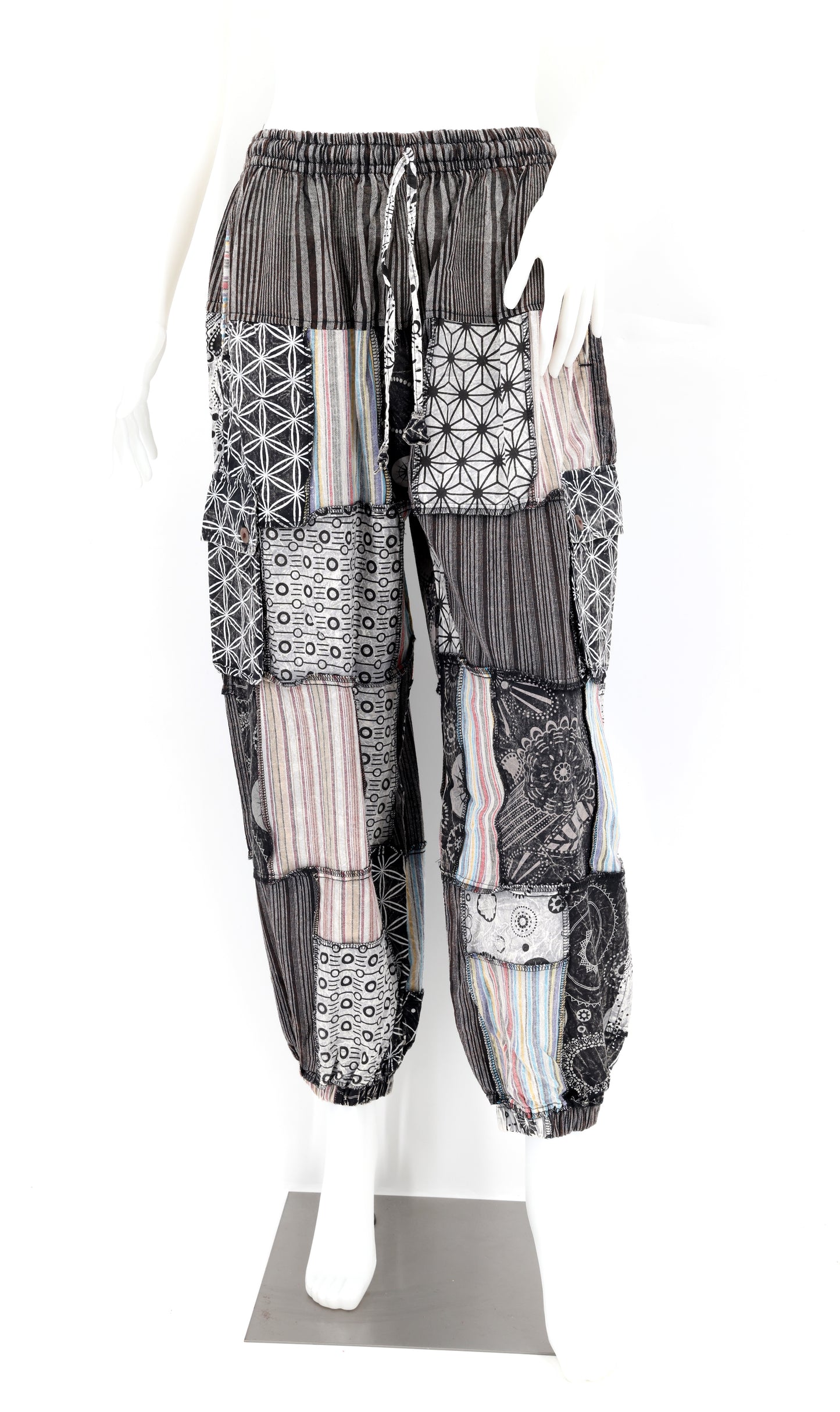 Cotton Hippie Handmade Harem Geometric Print Patchwork Lightweight Bohemian Pants