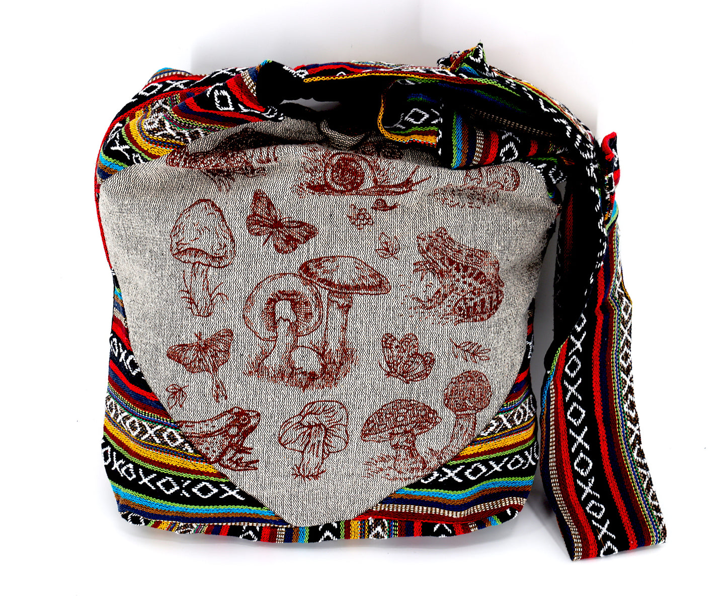 Cotton Frog, Mushroom, Snail Print Frame Design Handmade Crossbody Bag