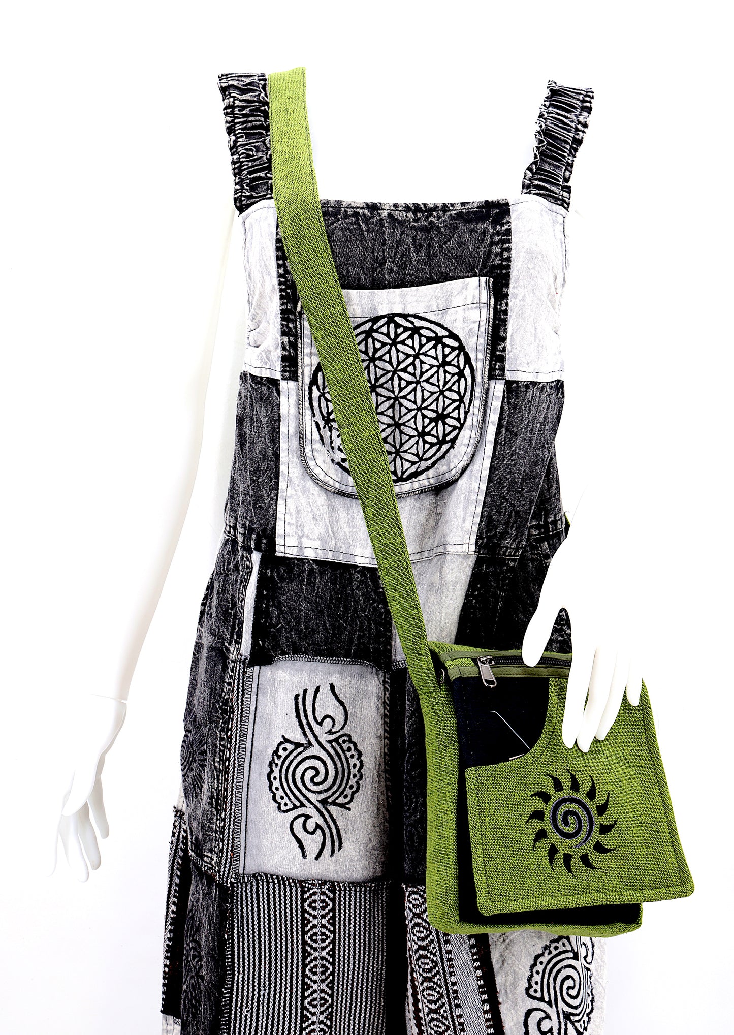 Cotton Sun Hand Embroidered Passport Bag