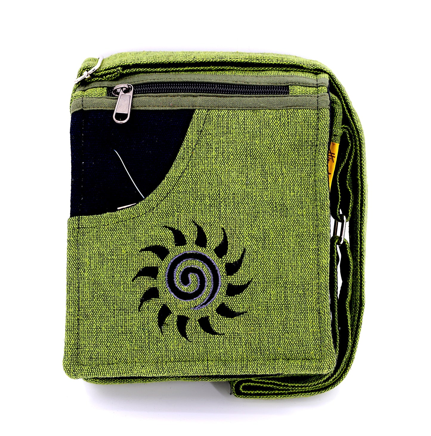 Cotton Sun Hand Embroidered Passport Bag