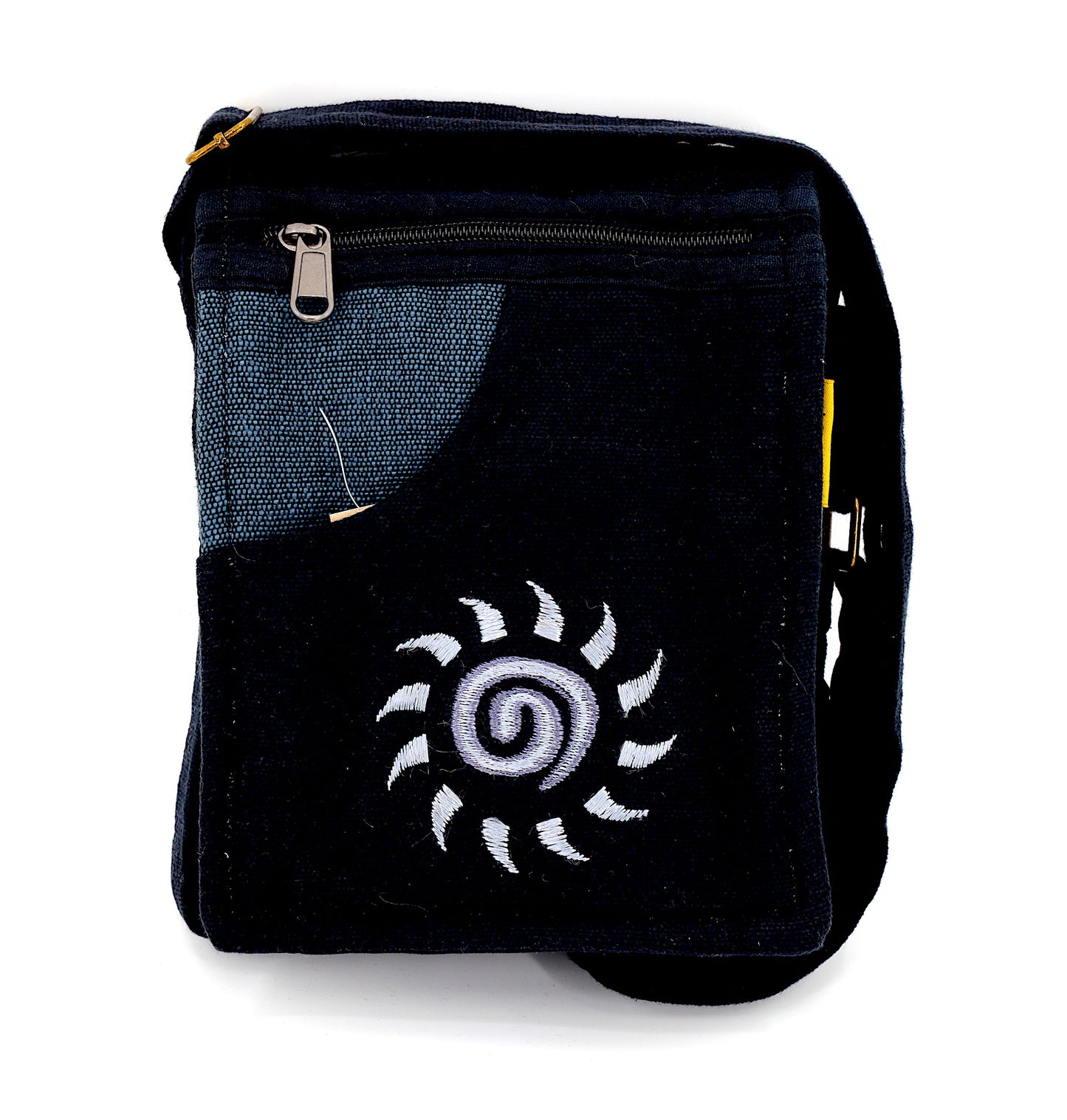 Cotton Sun Hand Embroidered Passport Bag