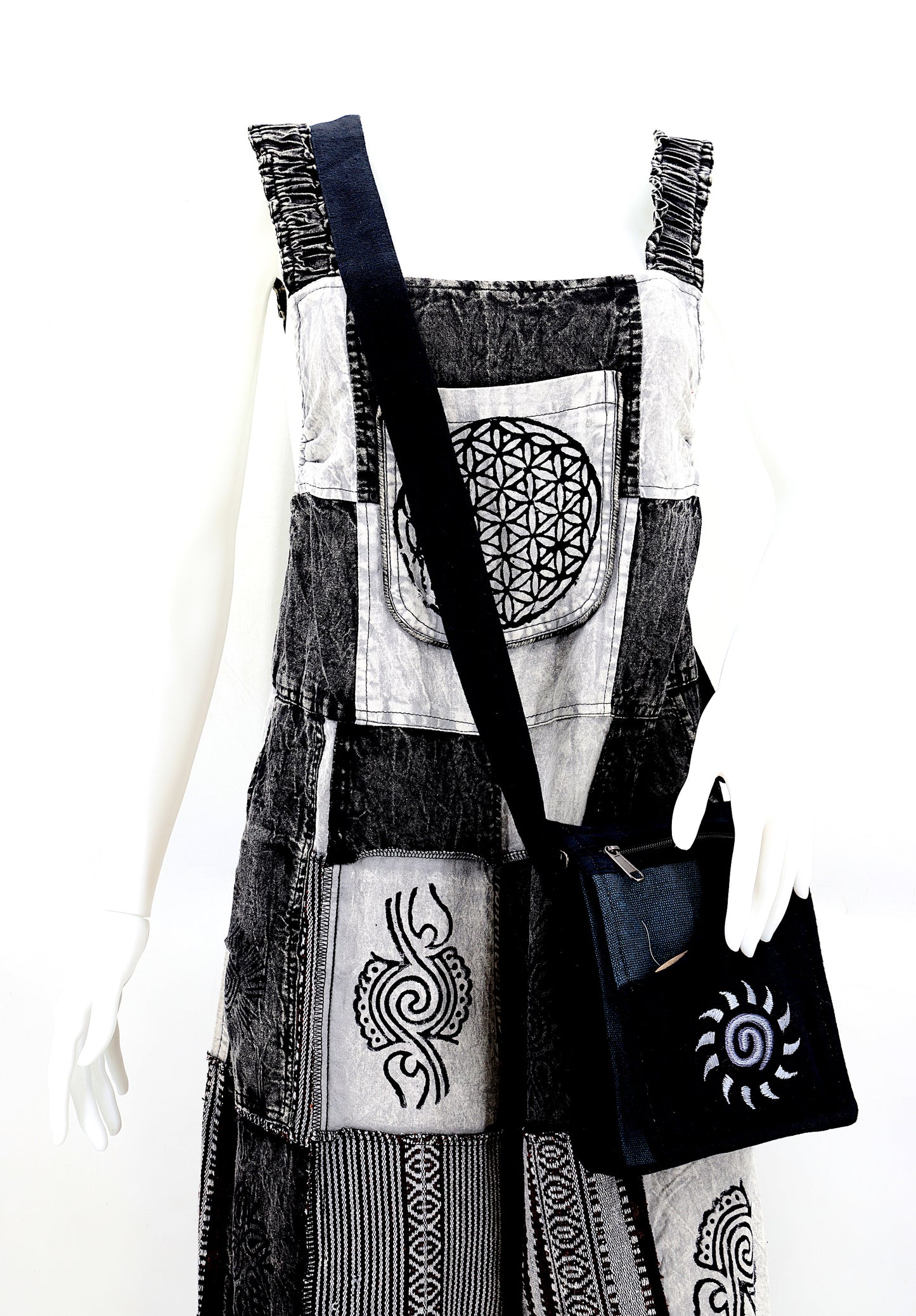 Cotton Sun Hand Embroidered Passport Bag