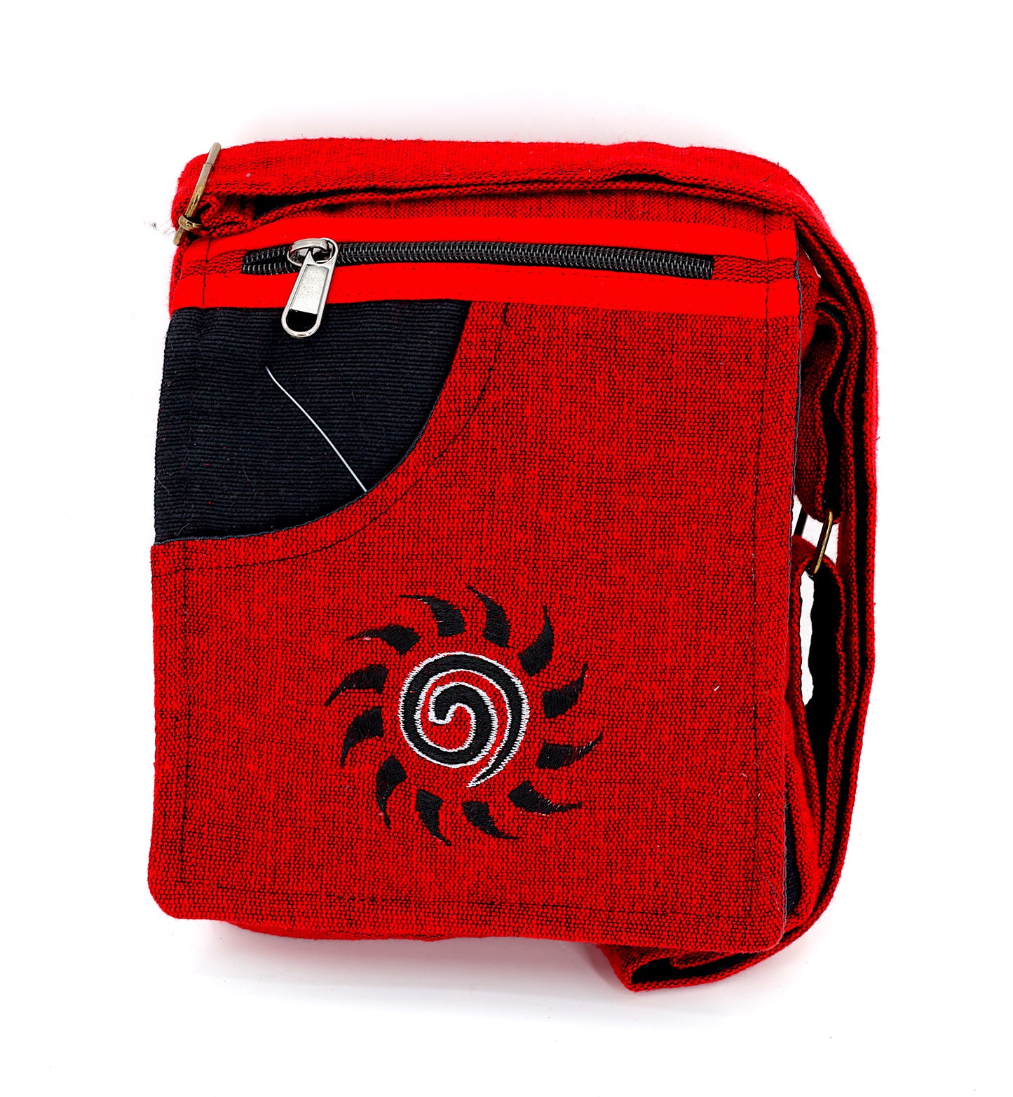 Cotton Sun Hand Embroidered Passport Bag