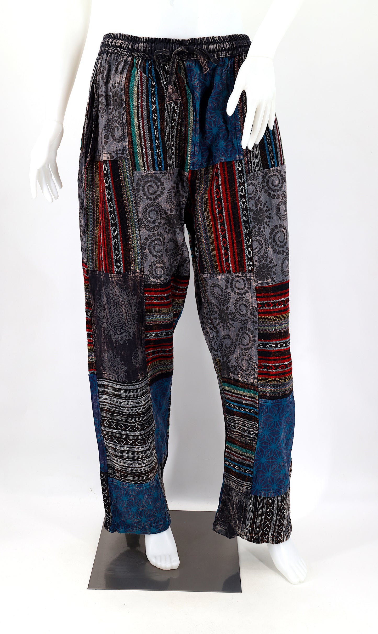 Gheri Patchwork-Haremshose | Baumwoll-Festivalhose