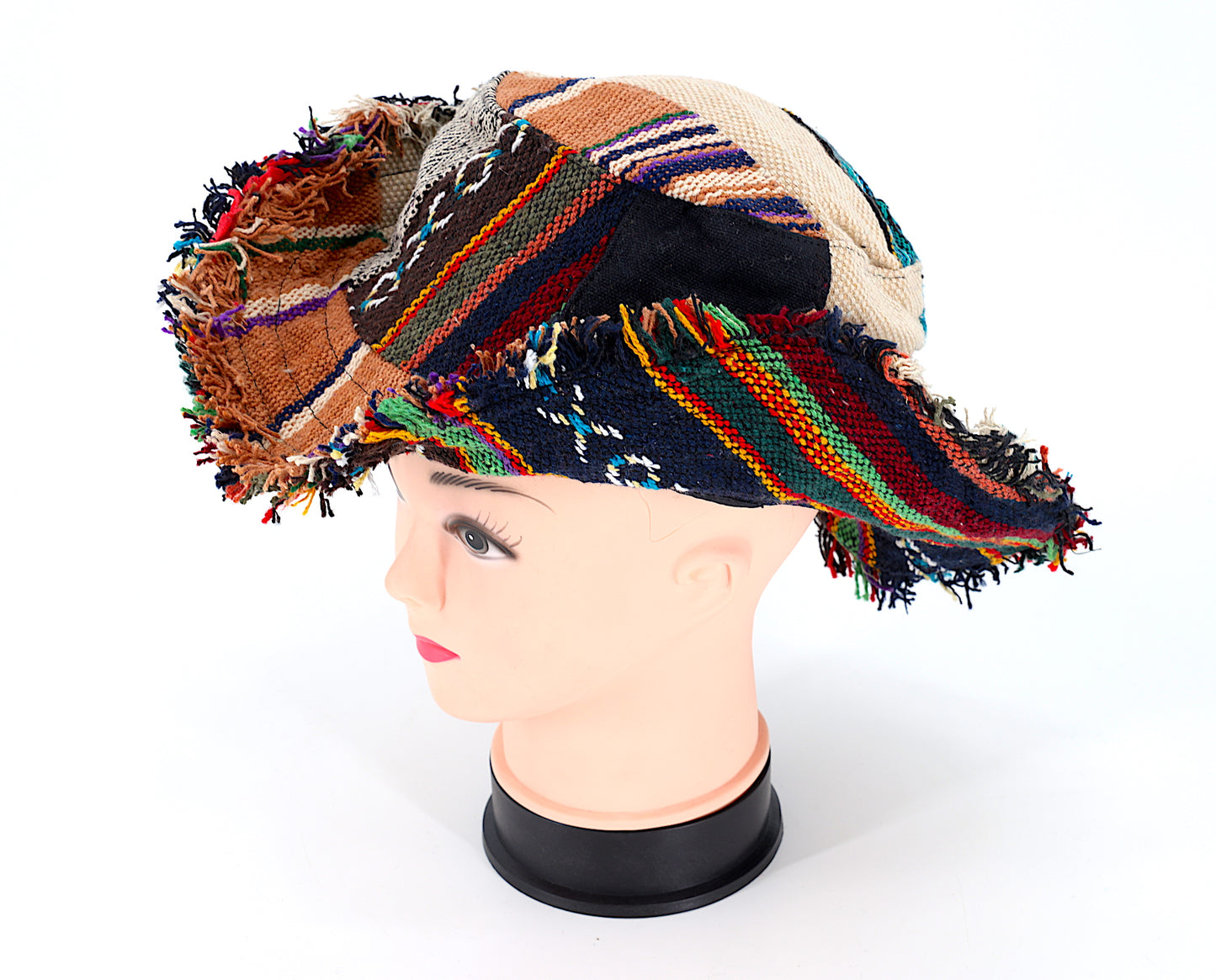 Hemp Hippie Patchwork Handmade Bohemian Hat