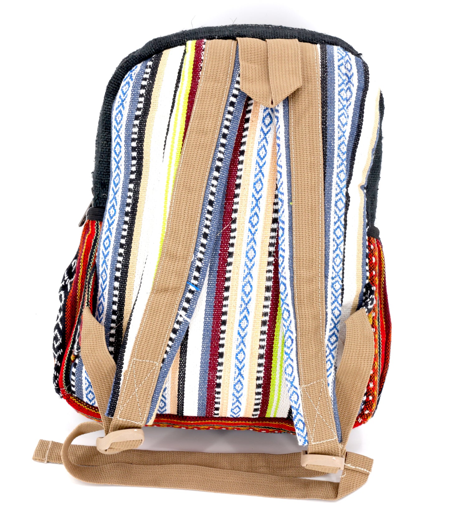 Hemp Mushroom Hand Embroidered Mini Backpack