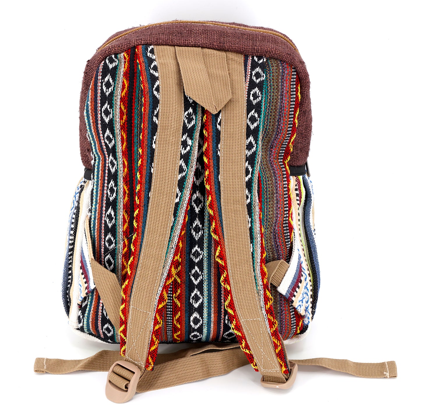 Hemp Mushroom Hand Embroidered Mini Backpack