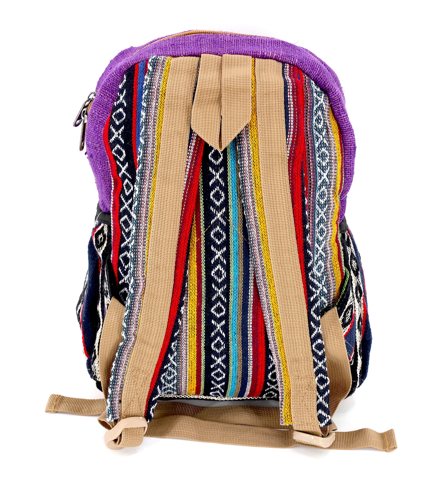 Hemp Mushroom Hand Embroidered Mini Backpack
