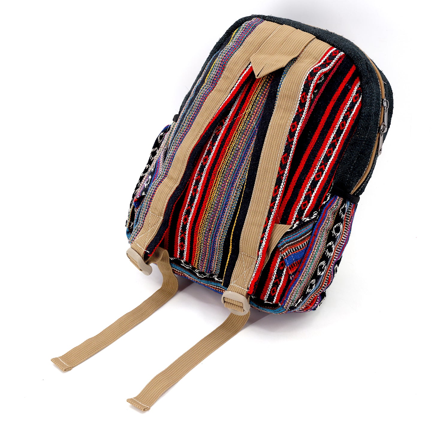 Hemp Mushroom Print Handmade Mini Backpack
